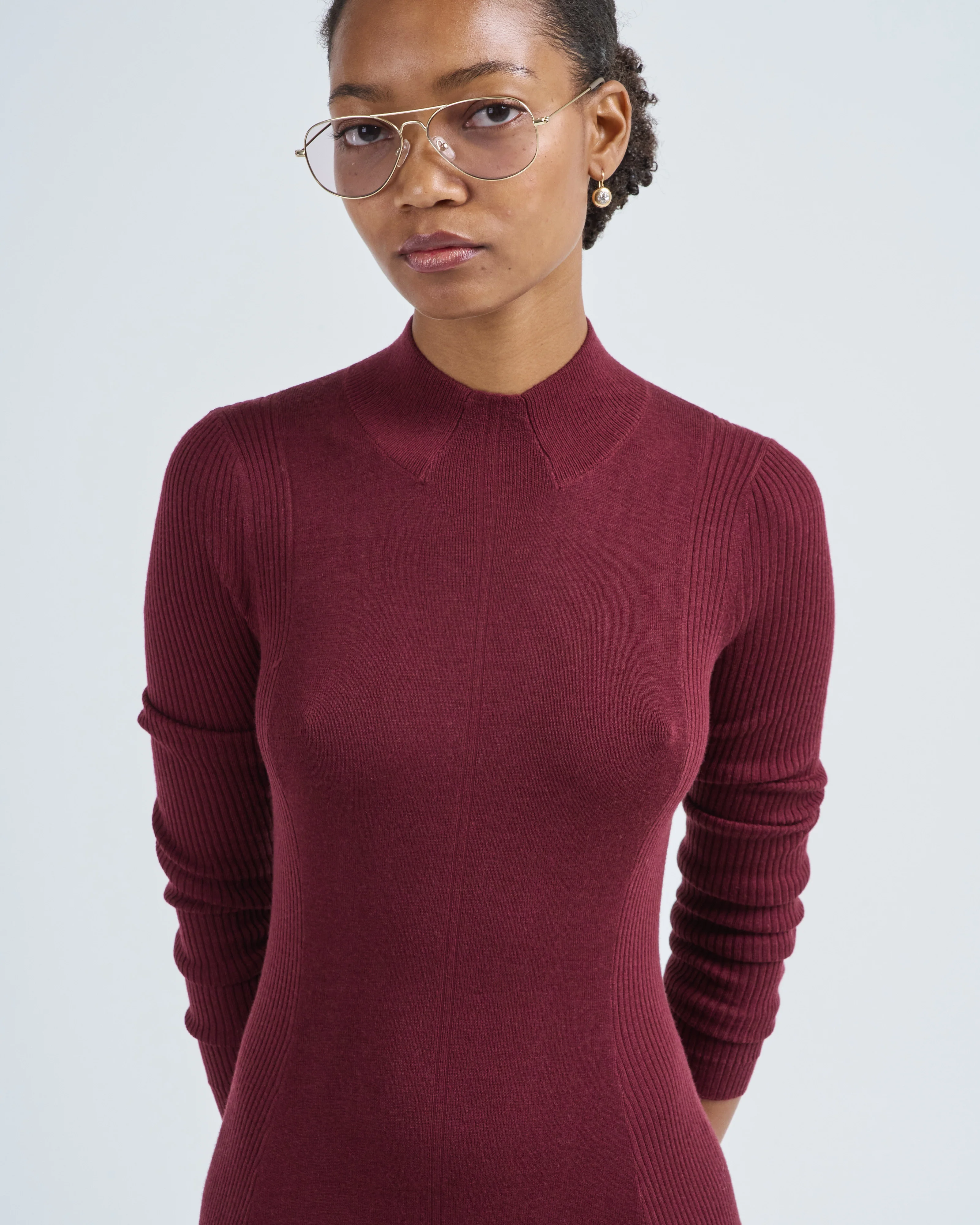 rib godet dress - Image 5