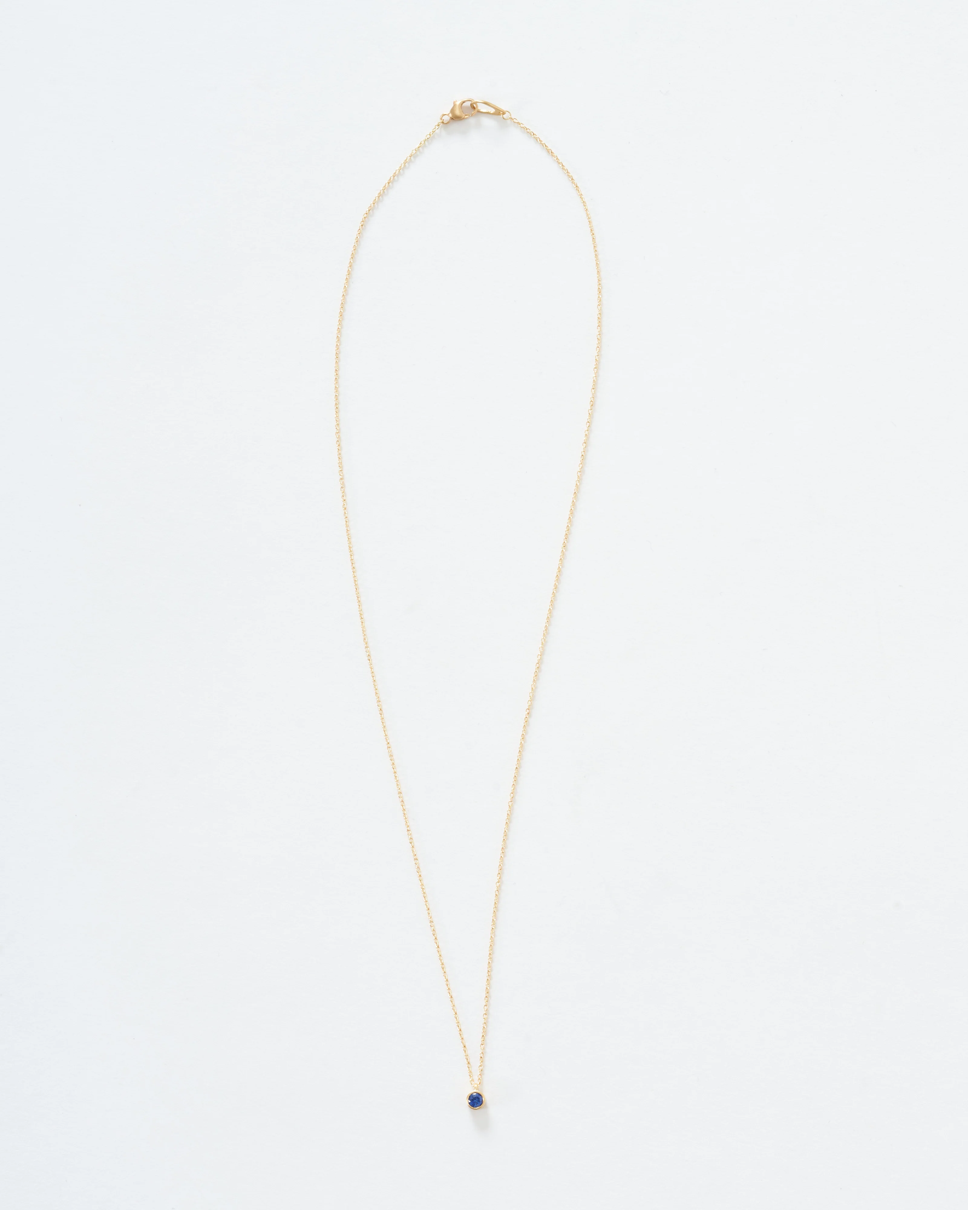 3mm blue sapphire pendant necklace - Image 3