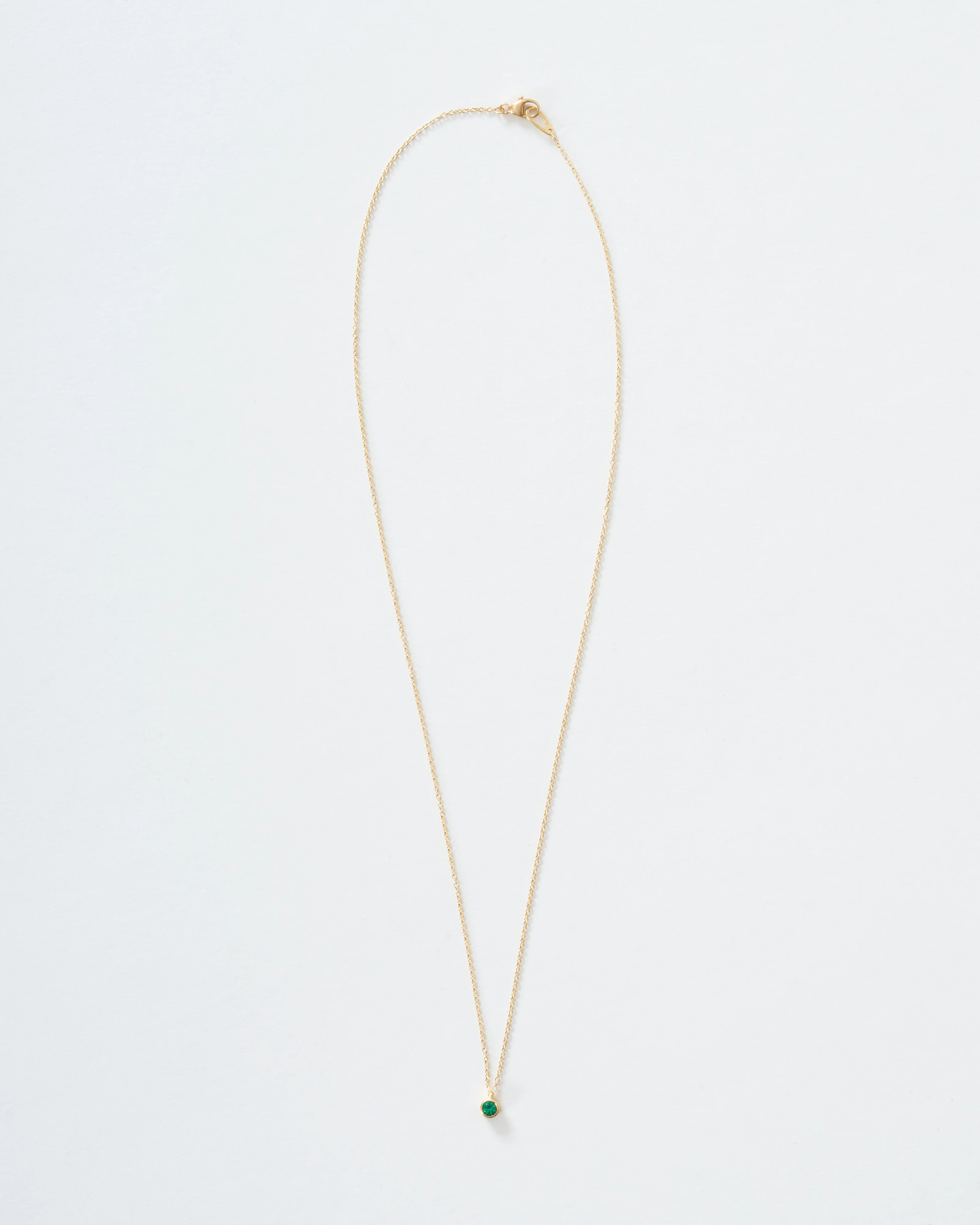 3mm emerald pendant necklace - Image 3