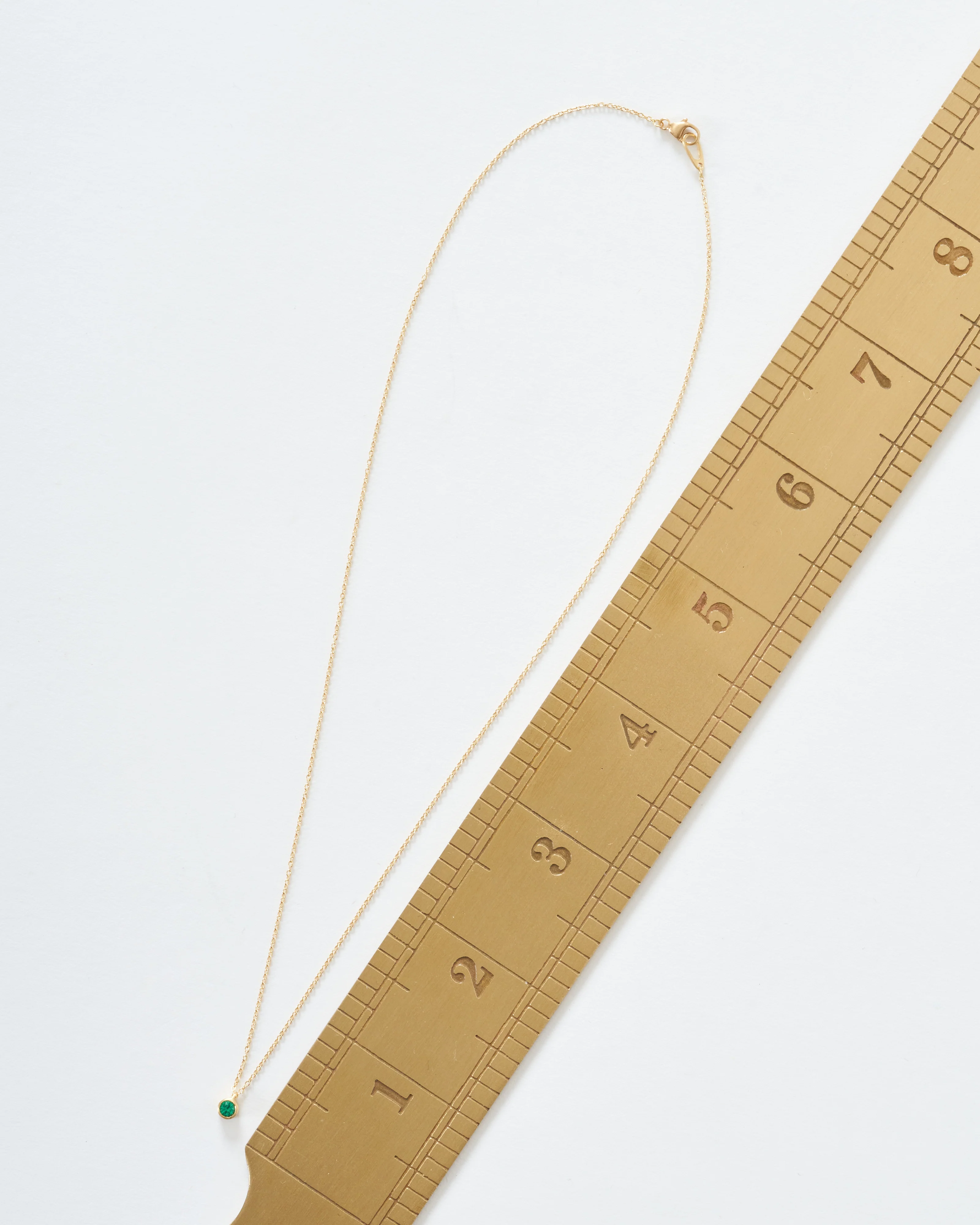 3mm emerald pendant necklace - Image 5