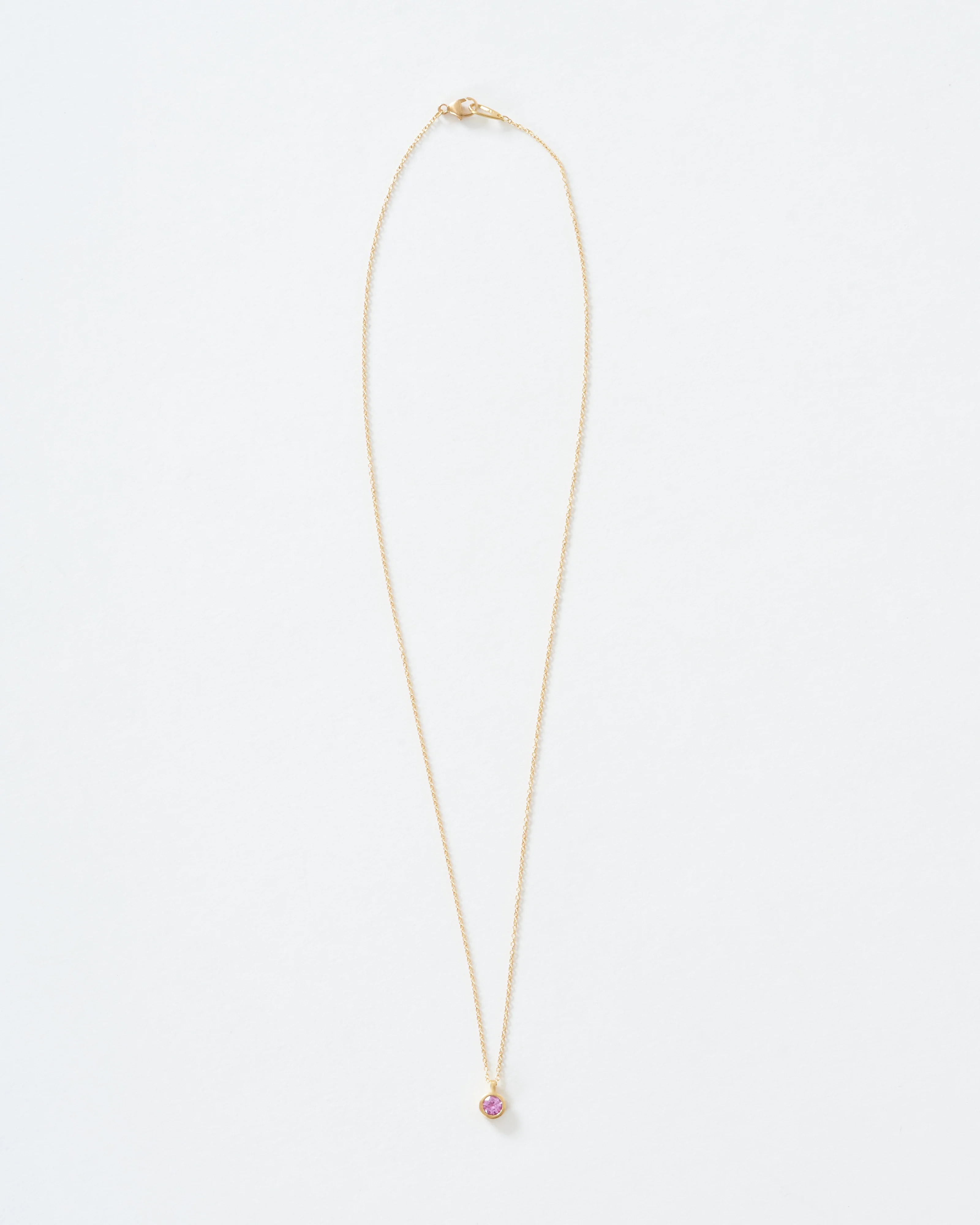 4mm pink sapphire pendant necklace - Image 3