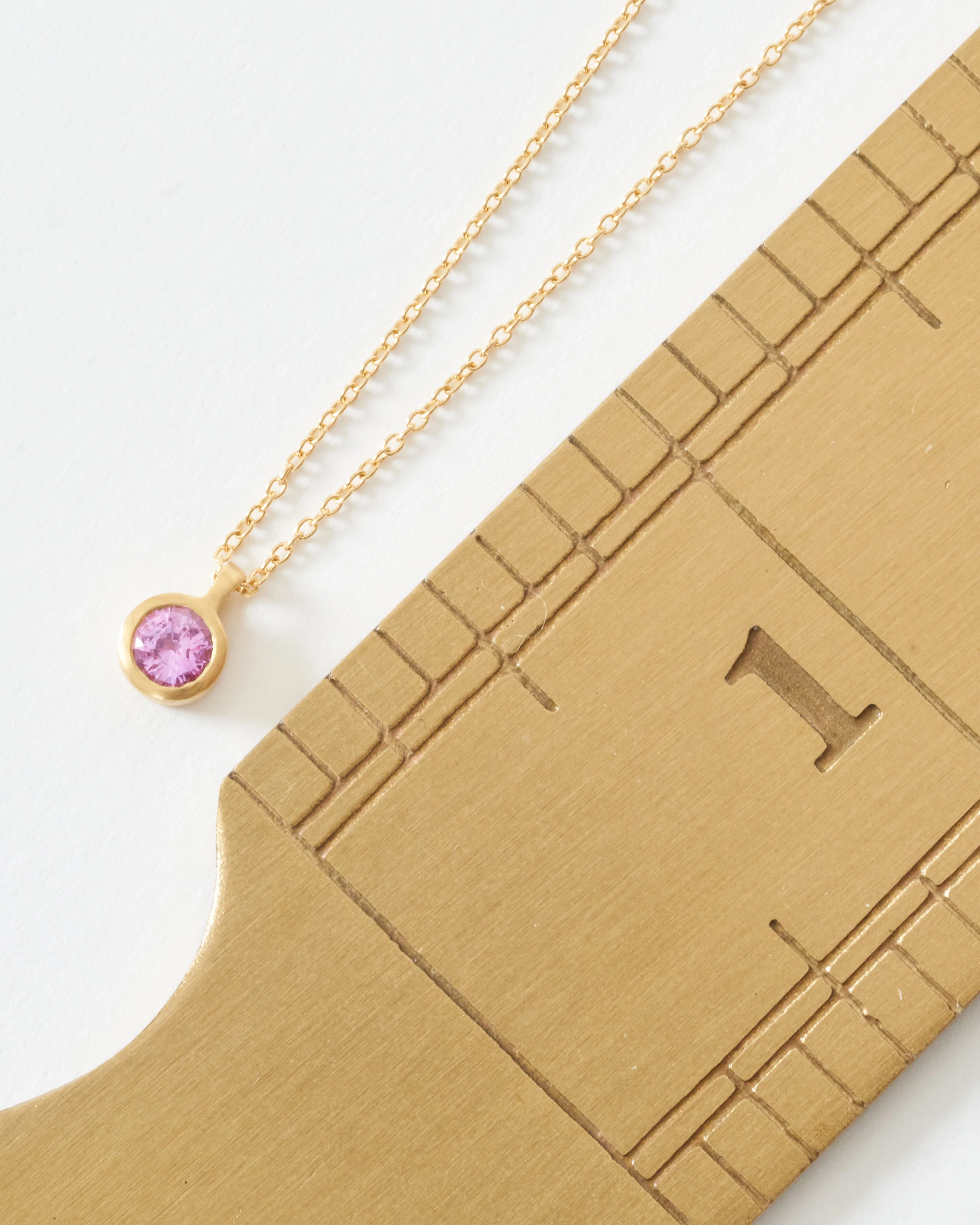 4mm pink sapphire pendant necklace - Image 6