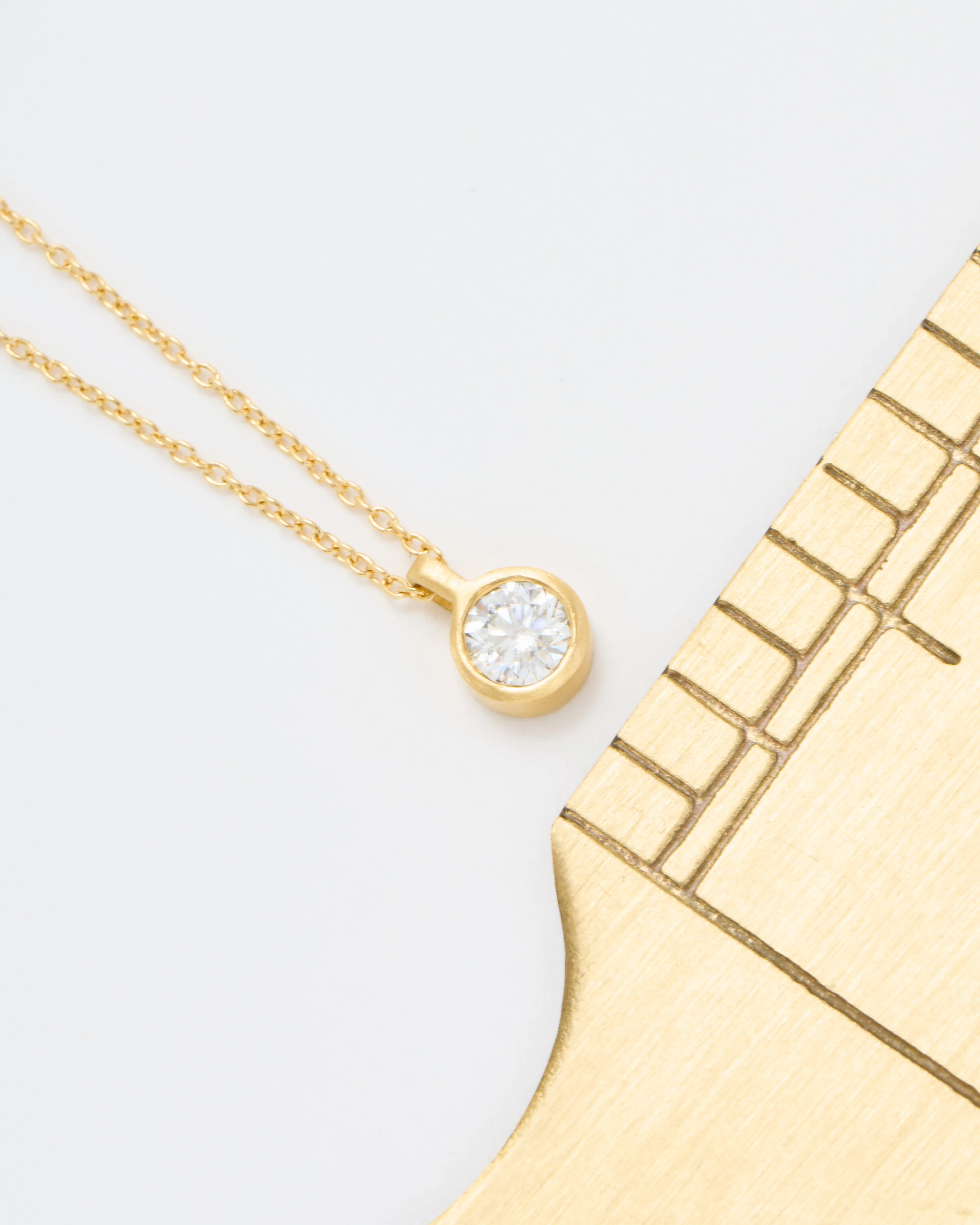 micro 1/4ct diamond pendant necklace - Image 6