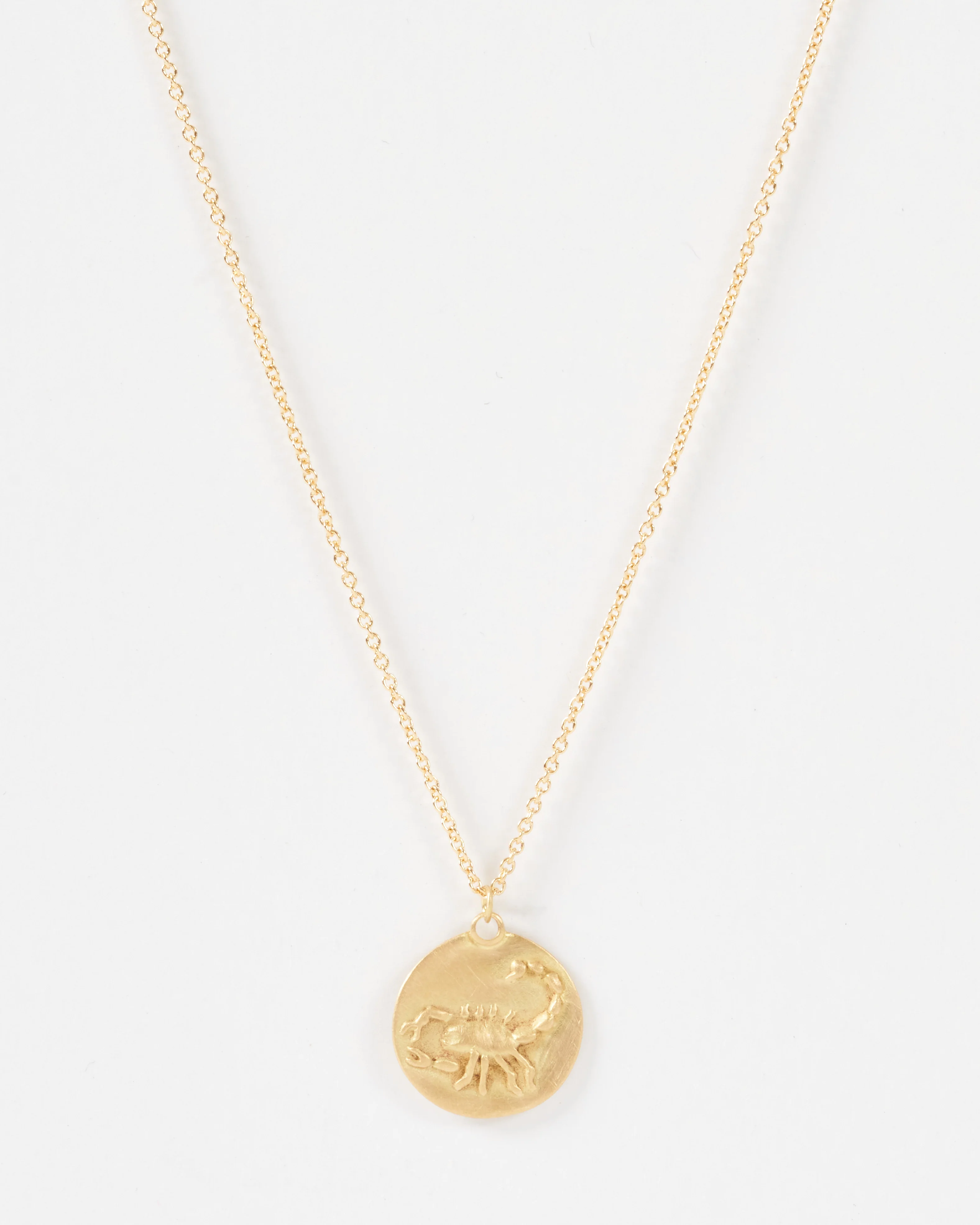 scorpio disc necklace