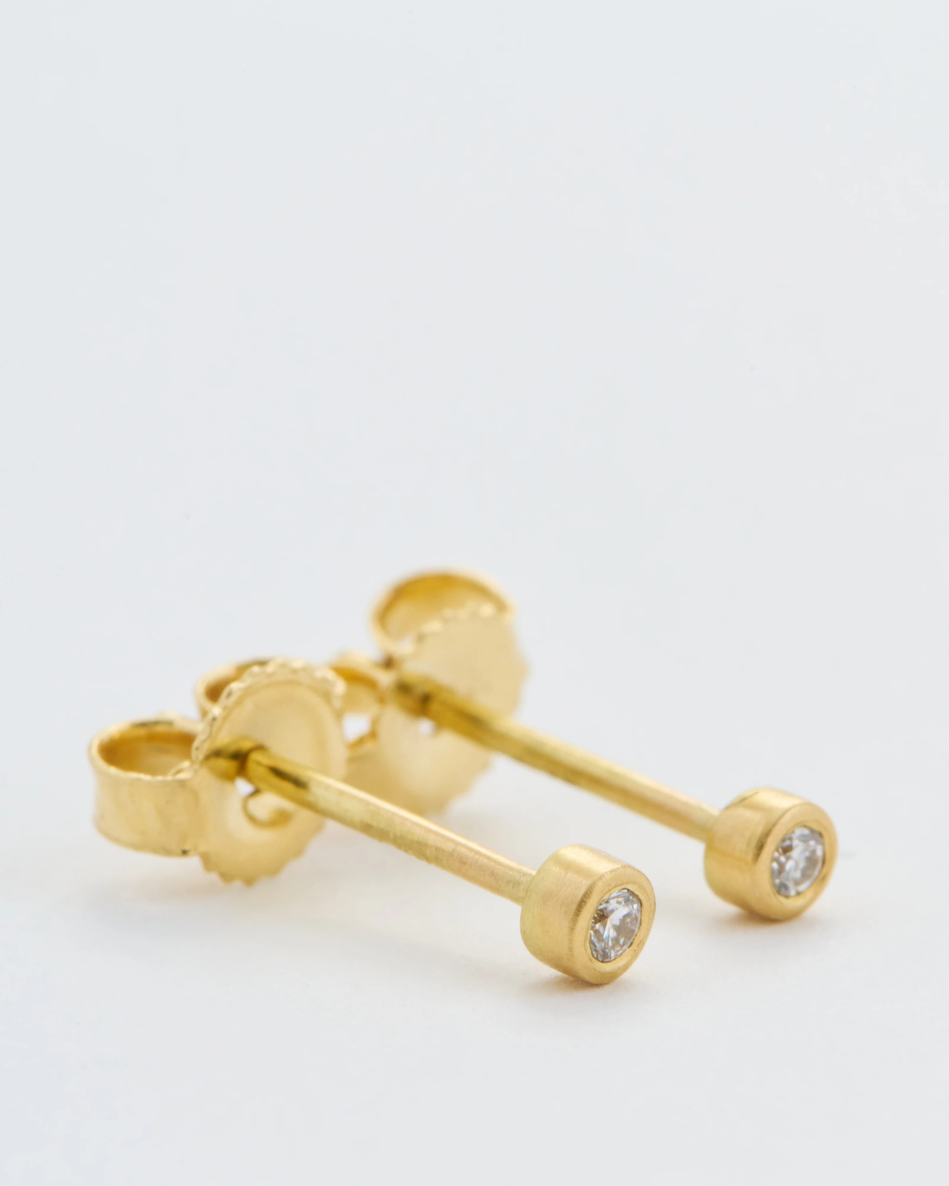 teeny 1pt diamond studs - Image 2