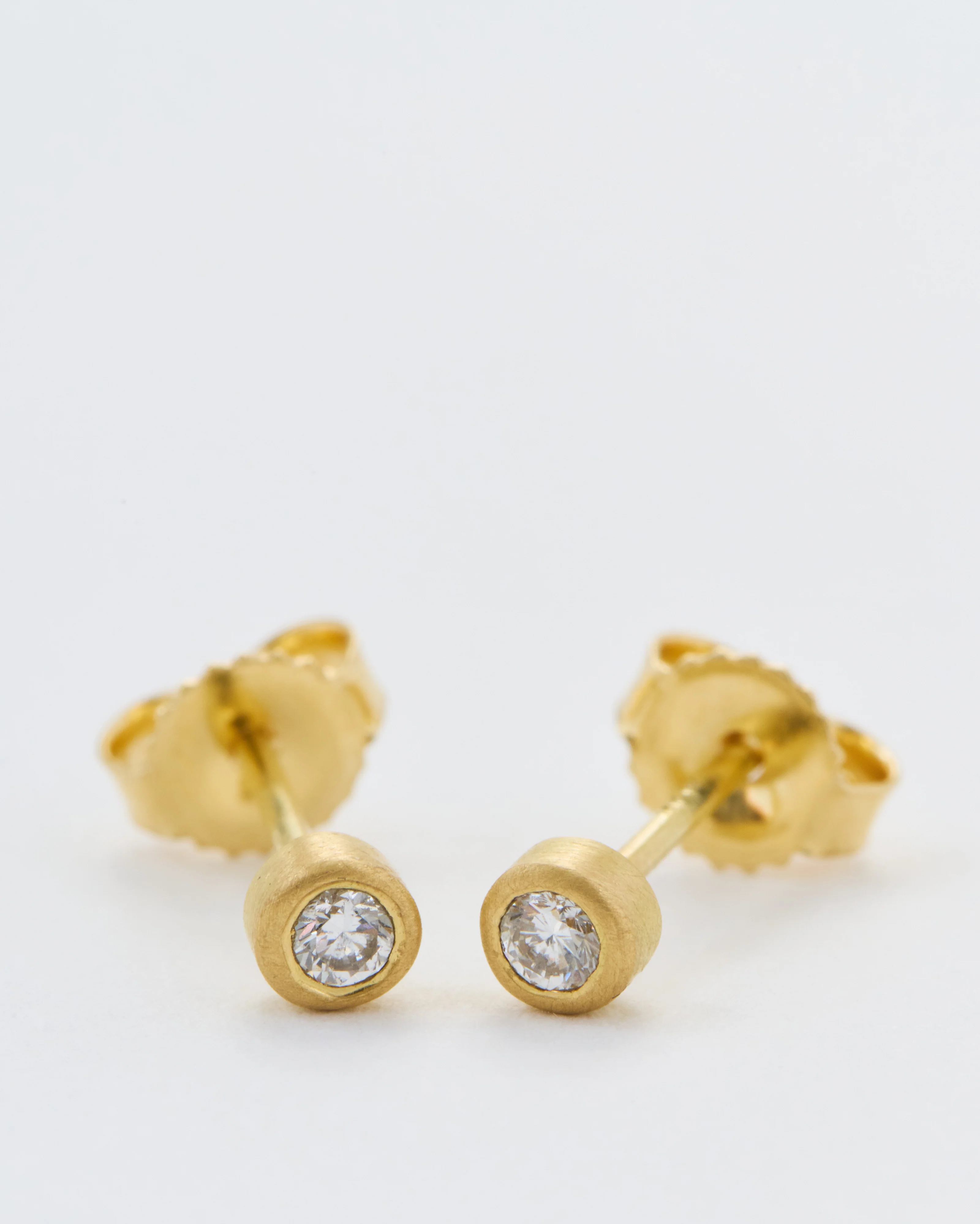 teeny 3pt diamond studs - Image 2