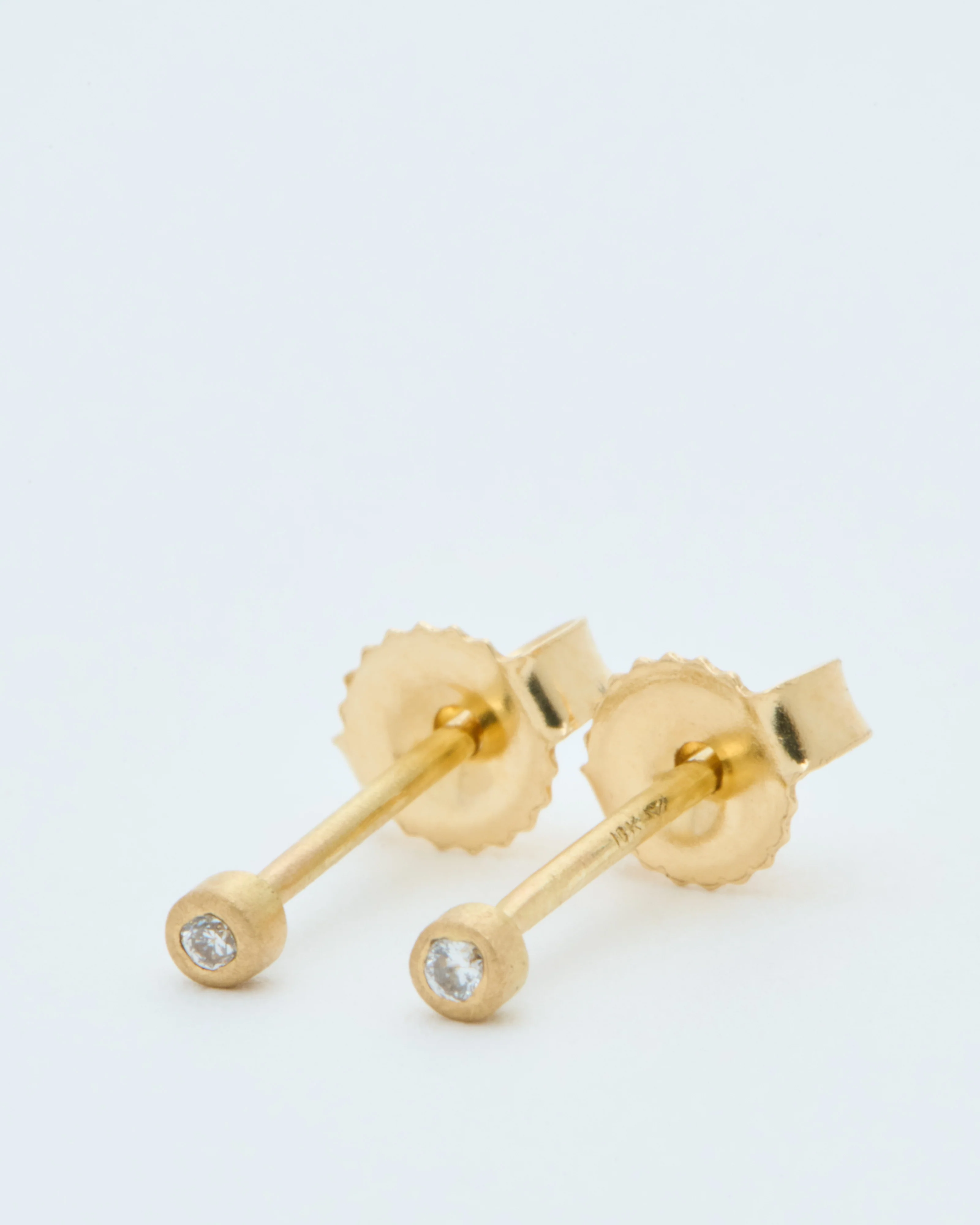 teeny .75pt diamond studs - Image 2