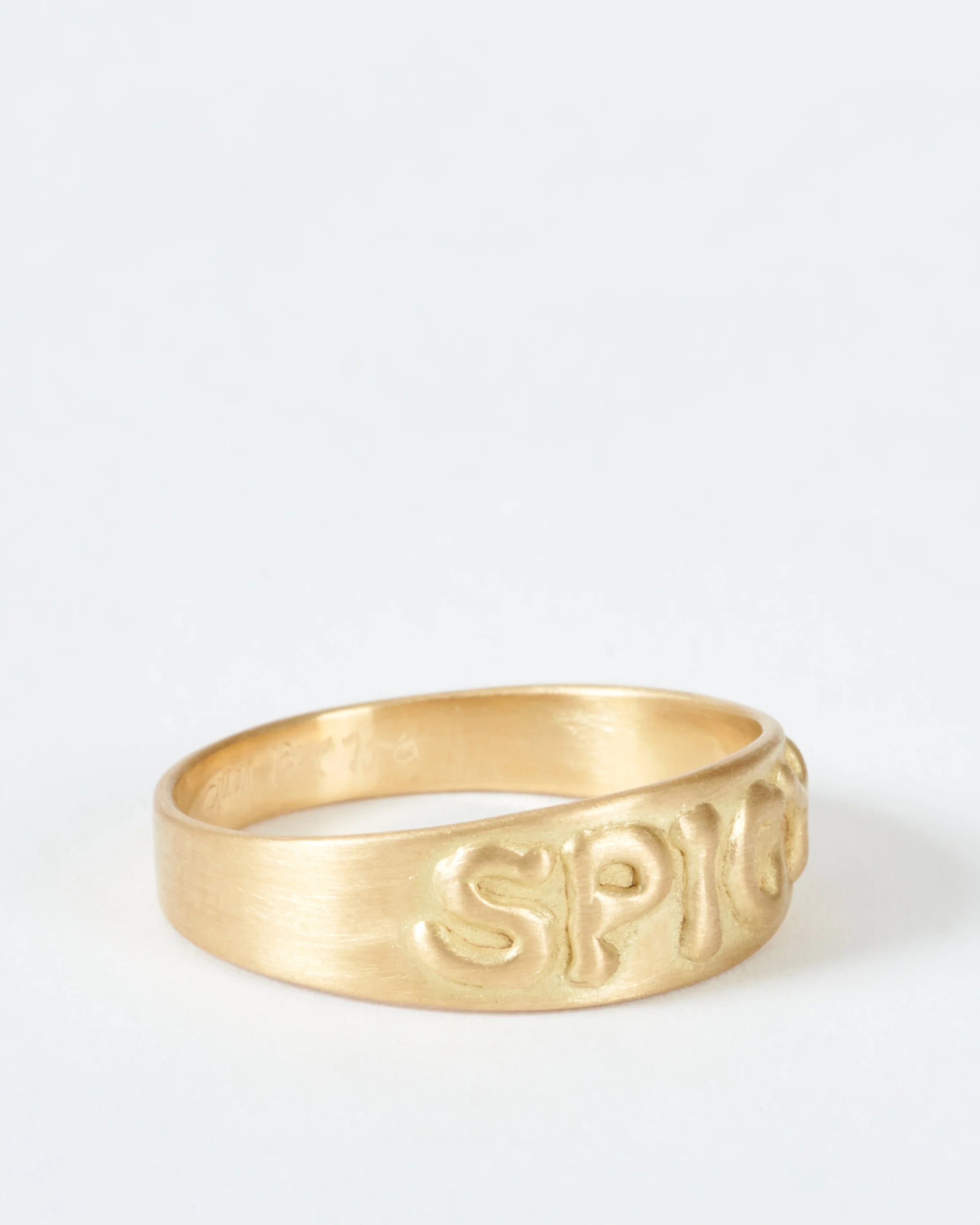 customizable text signet ring - Image 2
