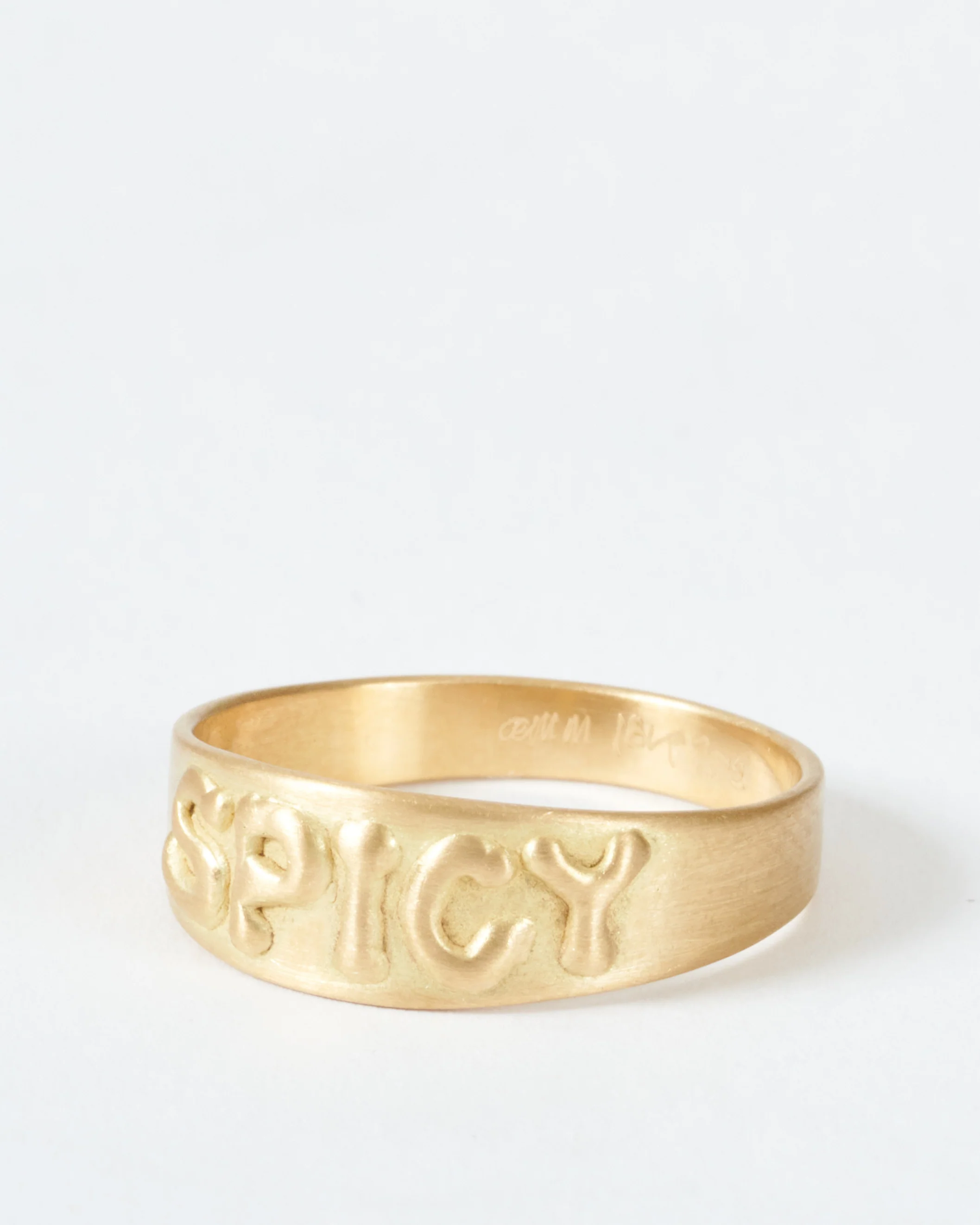 customizable text signet ring - Image 3