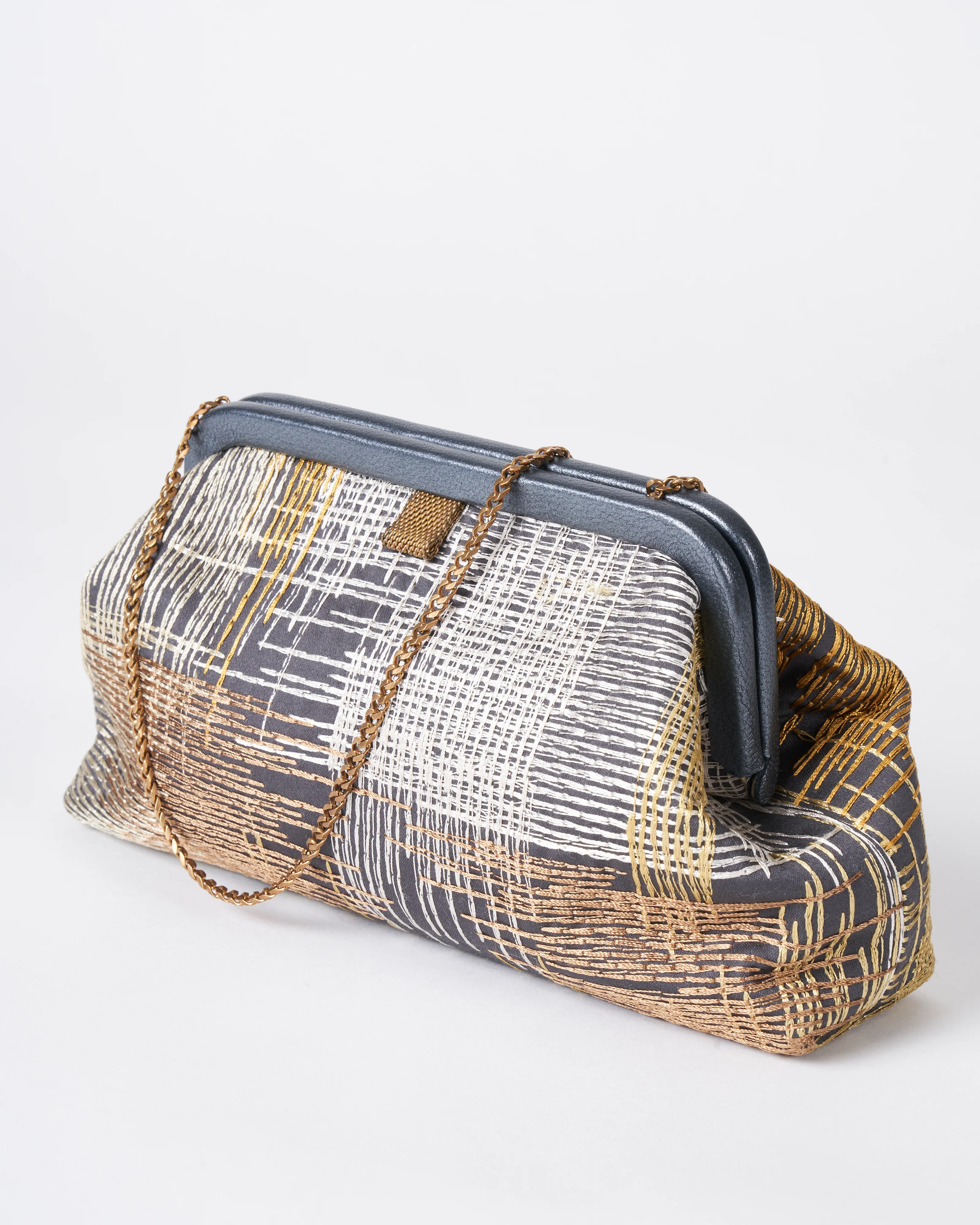 liette clutch - embroidered gray/yellow - Image 3