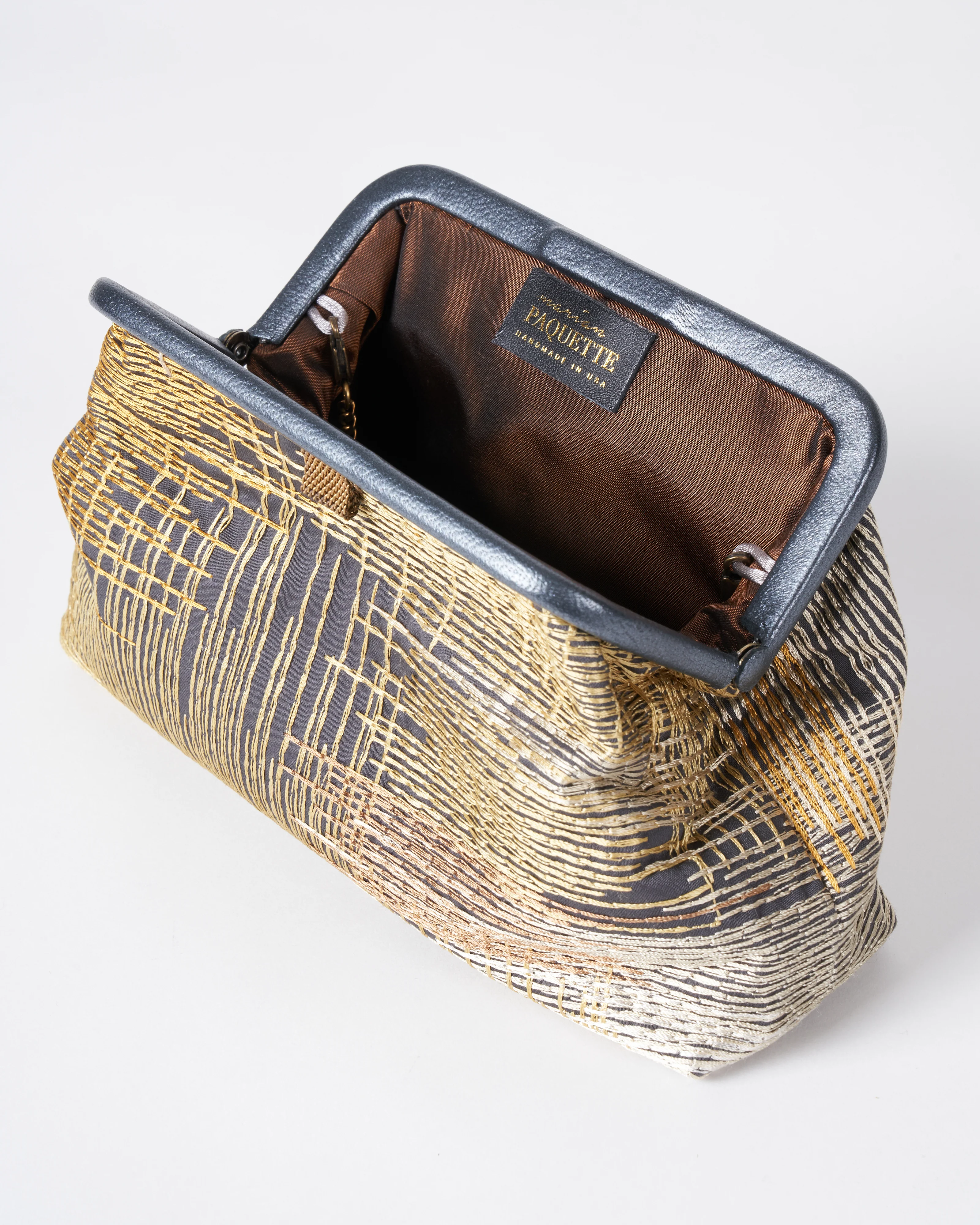 liette clutch - embroidered gray/yellow - Image 4