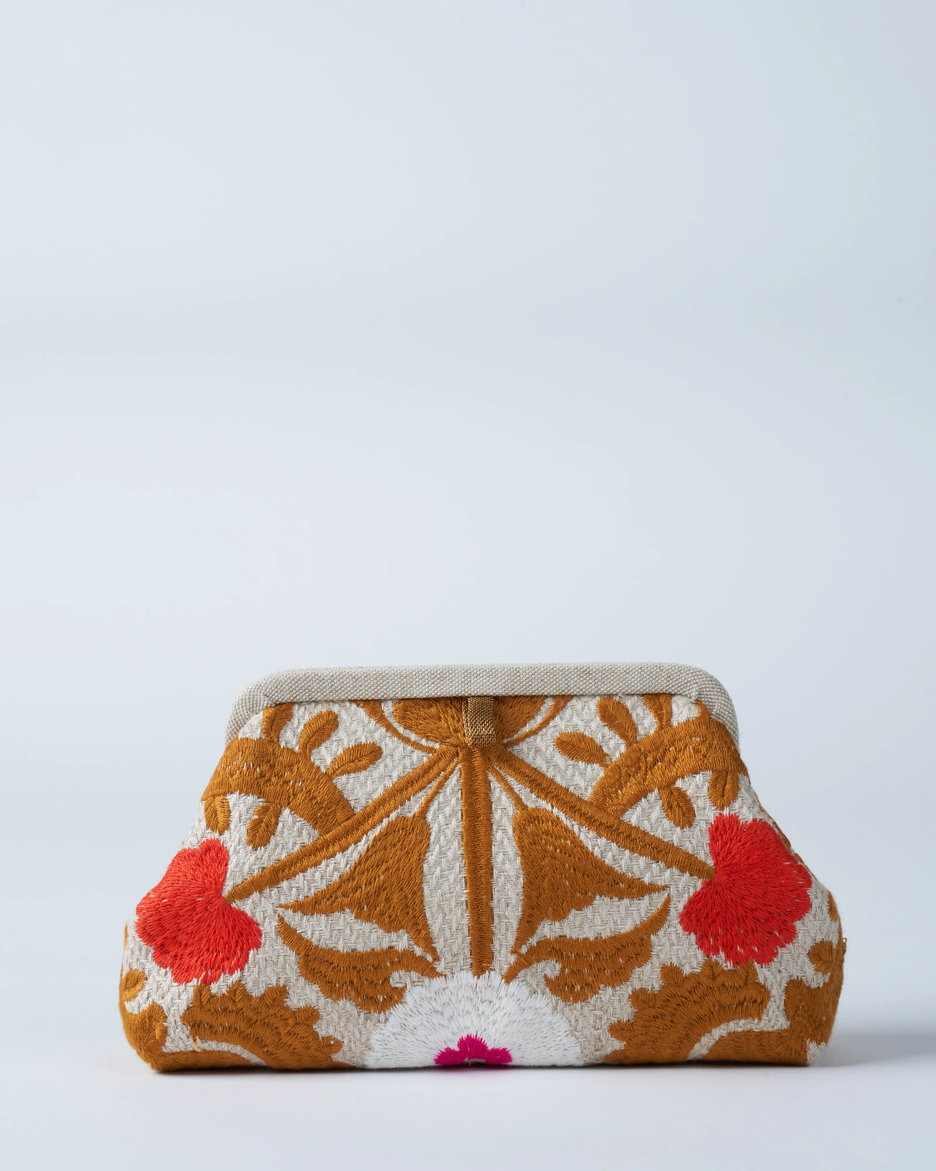 liette embroidered clutch - amber - Image 2