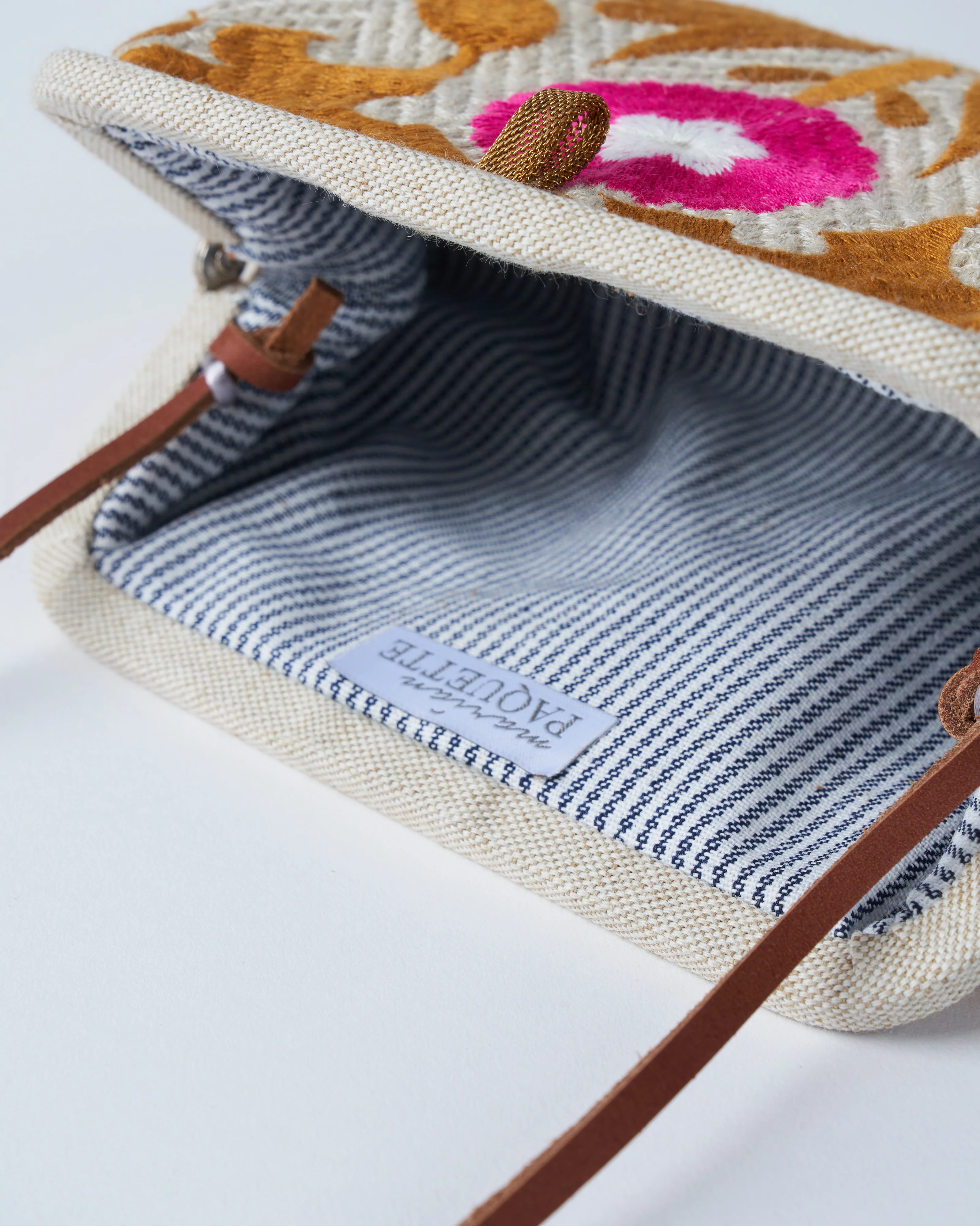 liette embroidered clutch - amber - Image 3