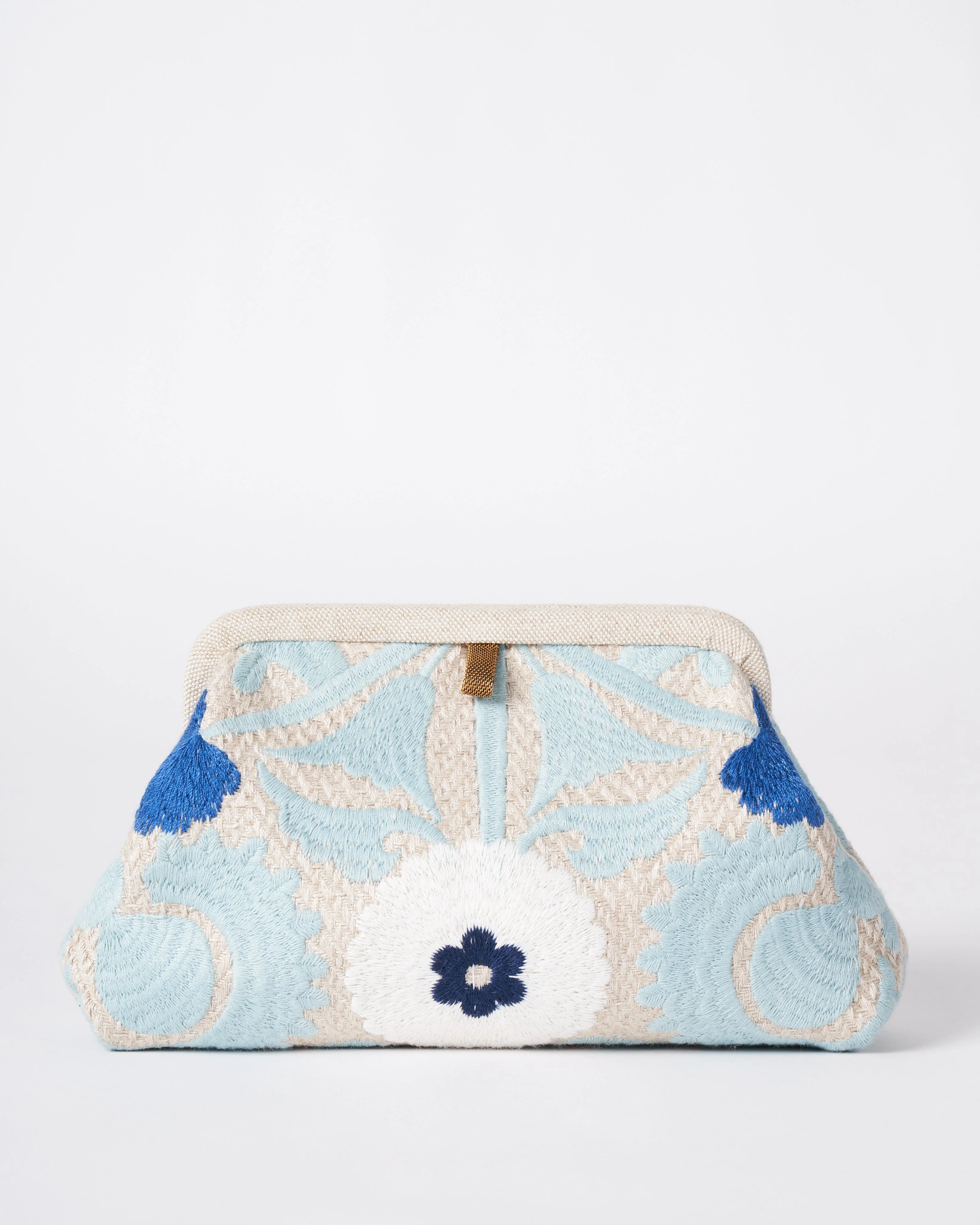 liette embroidered clutch - baby blue - Image 2