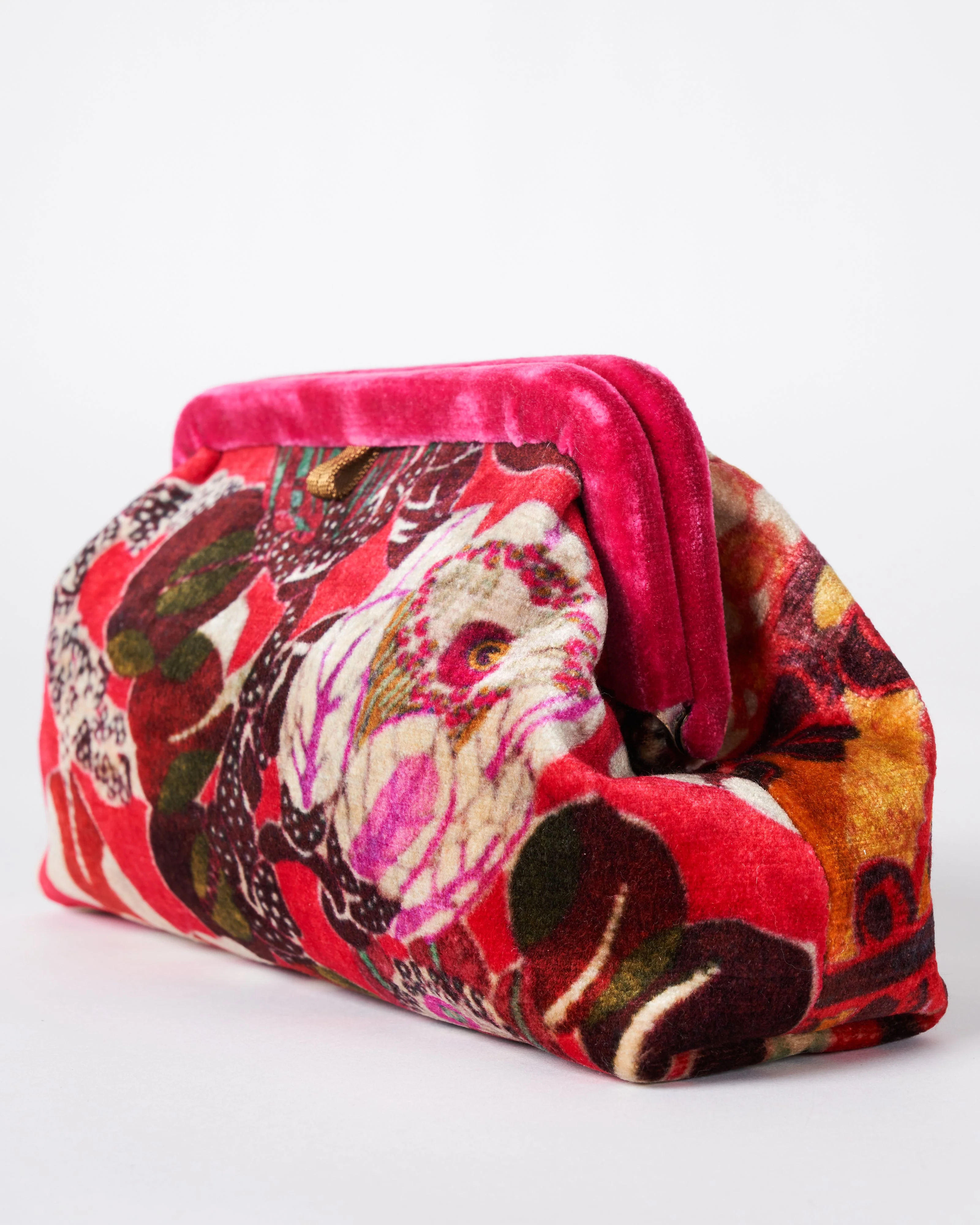 liette velvet clutch - pink - Image 3