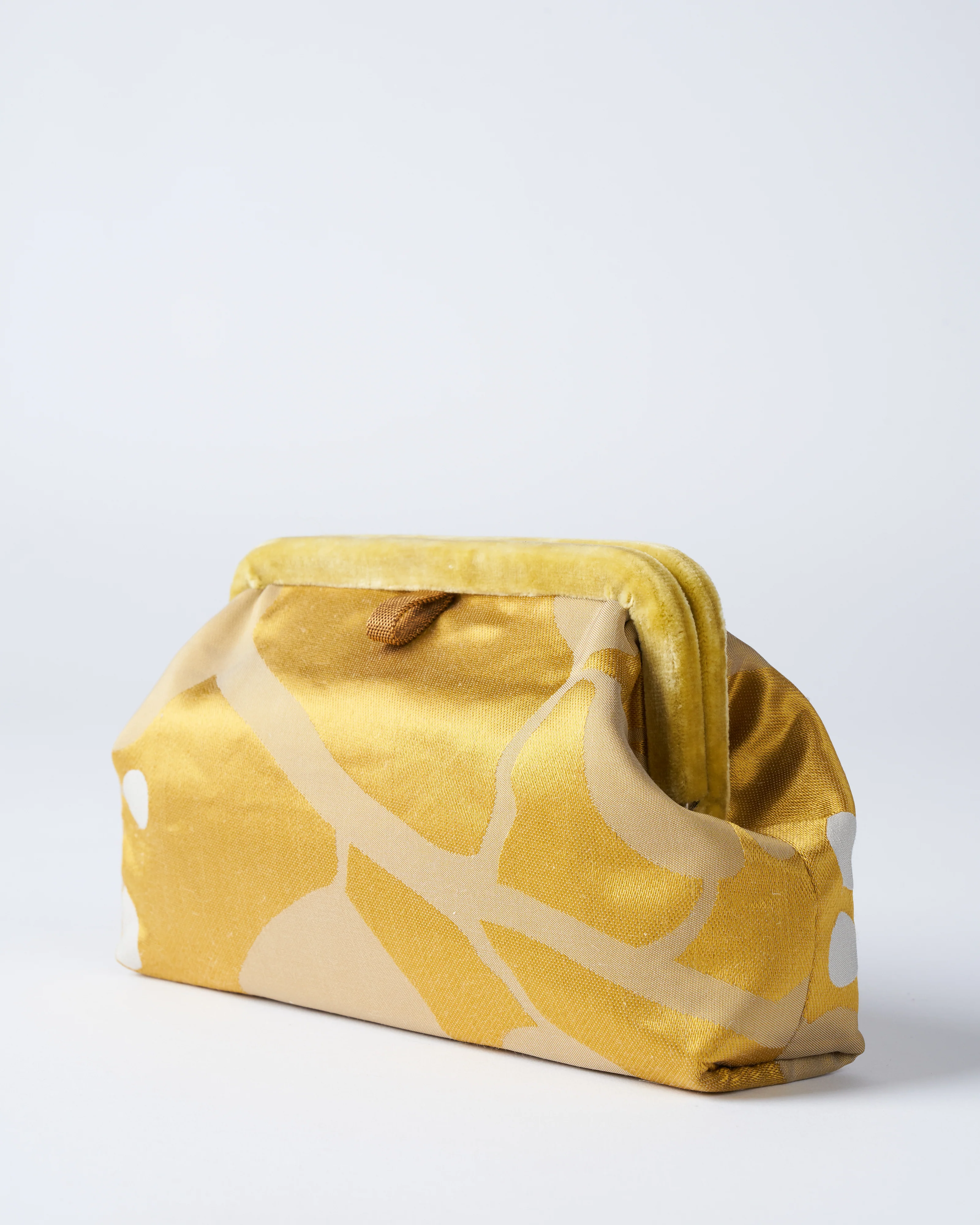 liette woven clutch - mustard/white/grey - Image 2