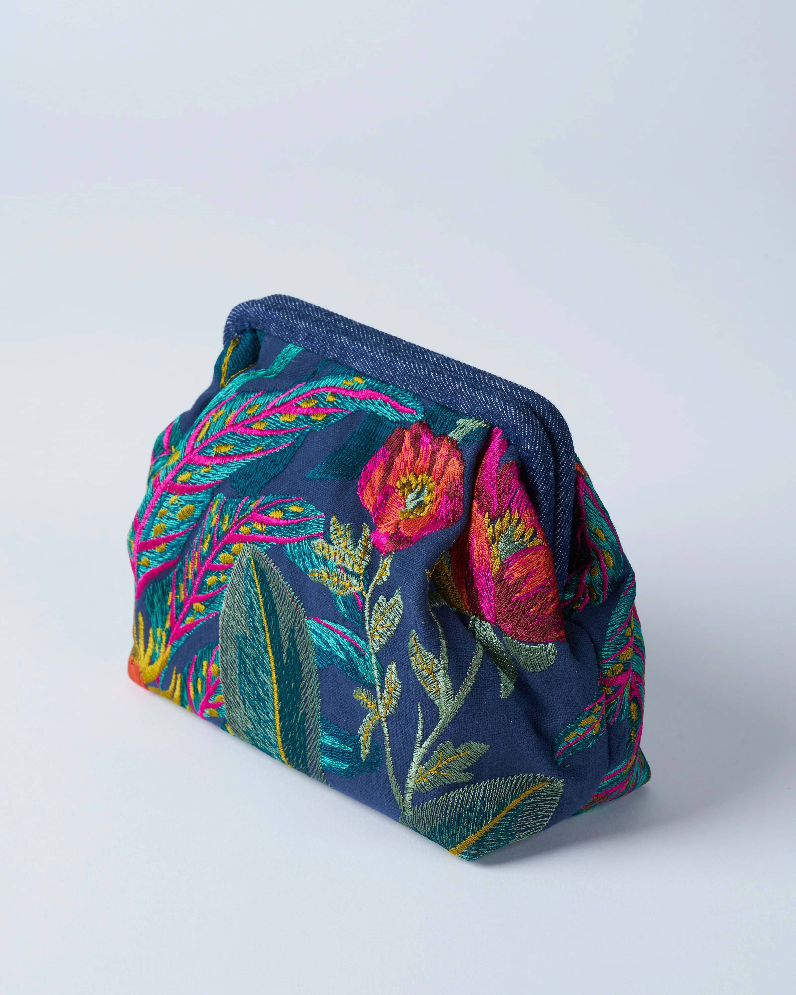 susan embroidered clutch - navy/multi - Image 2