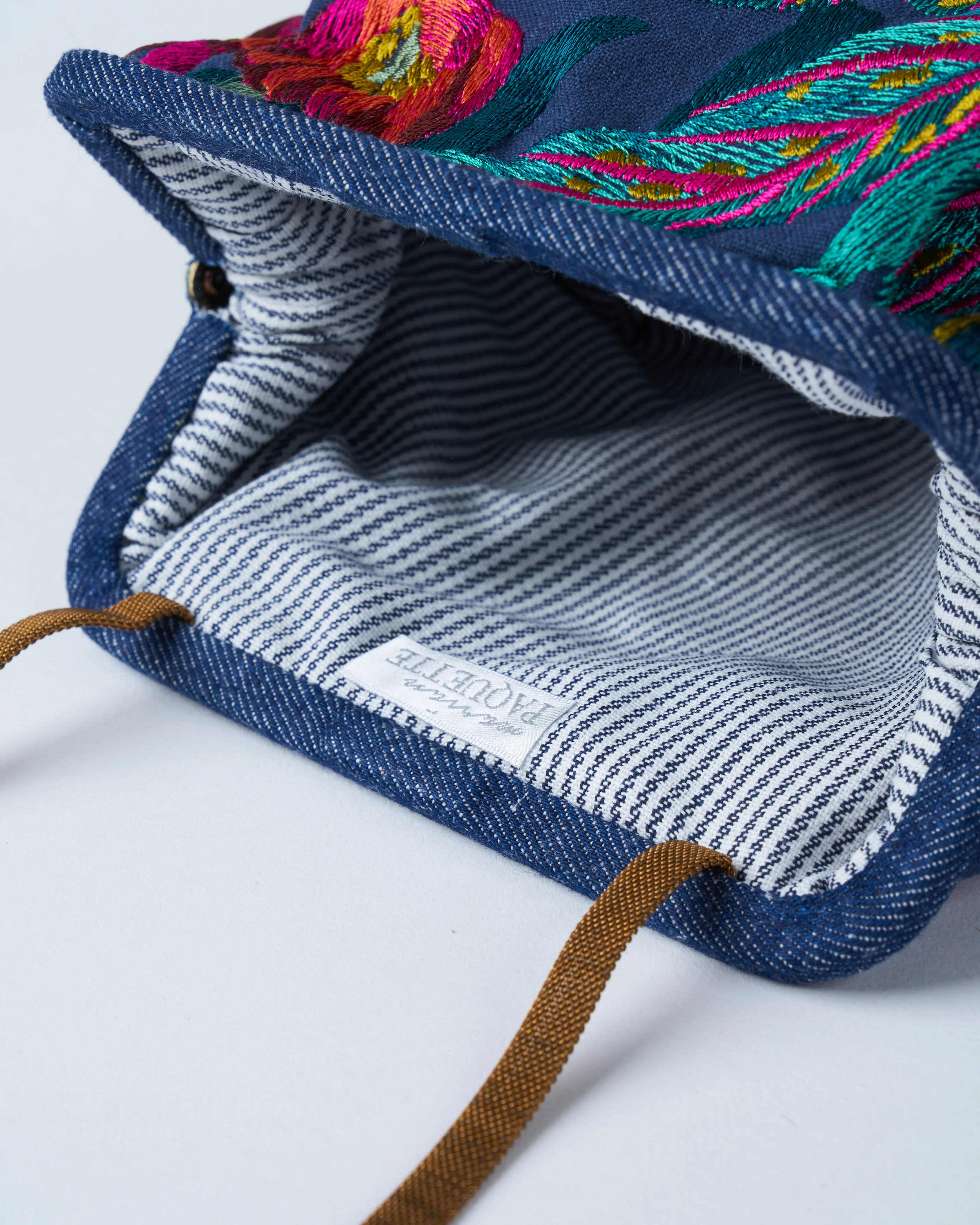 susan embroidered clutch - navy/multi - Image 3