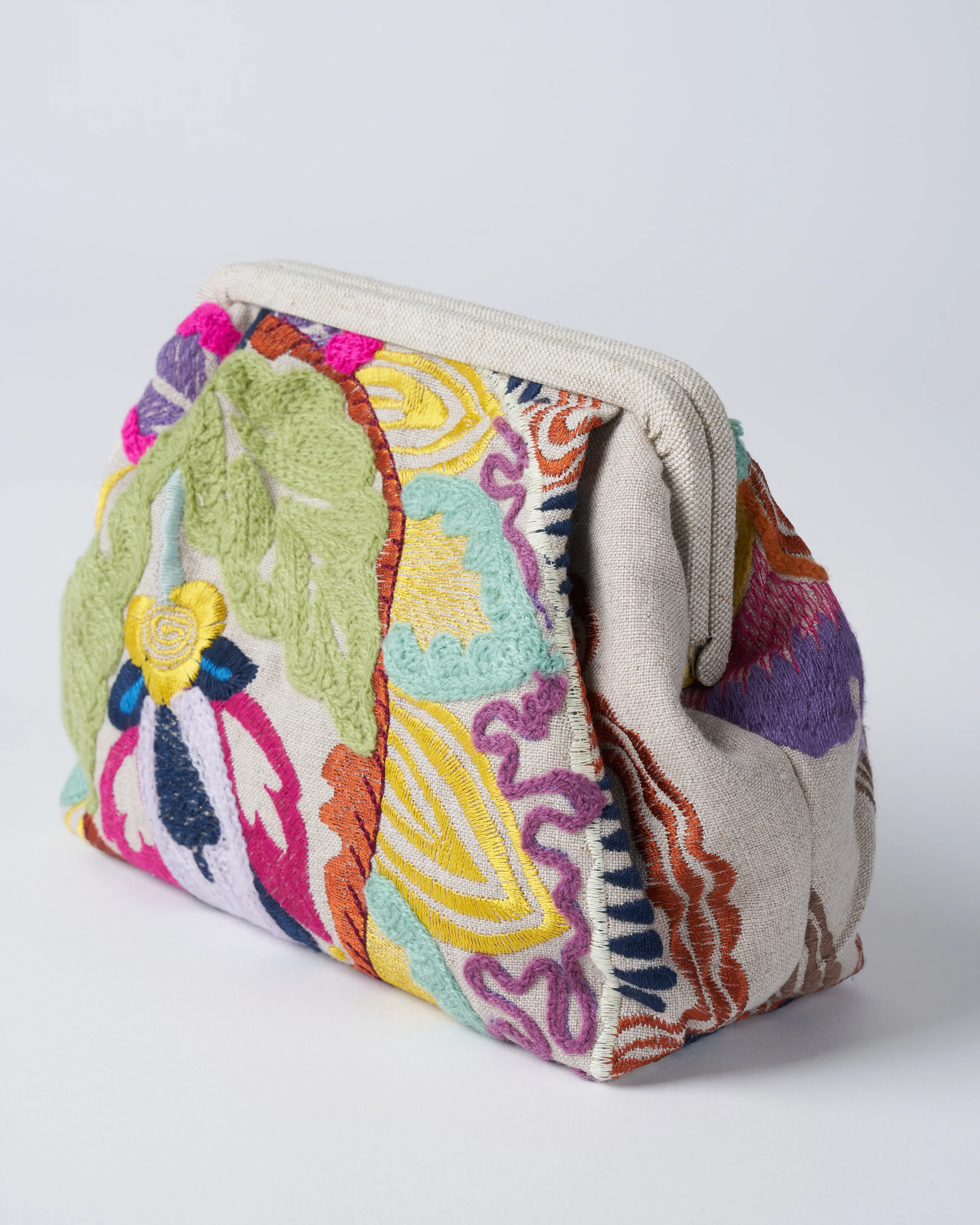 susan embroidered clutch - tan/multi - Image 3