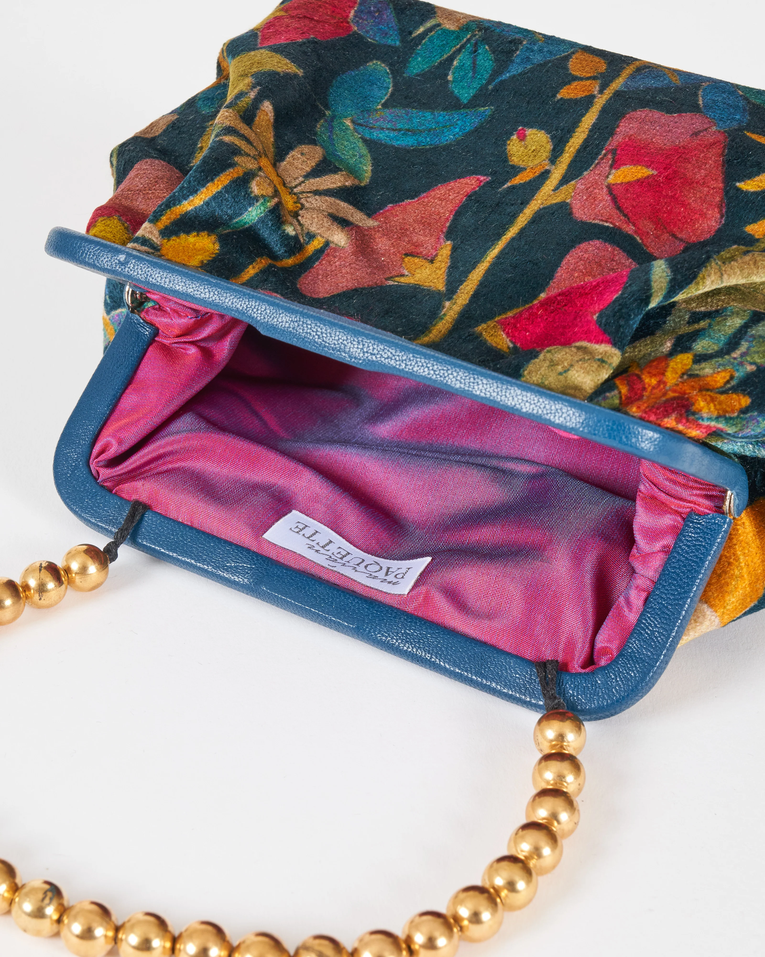 susan printed velvet - navy blue - Image 4
