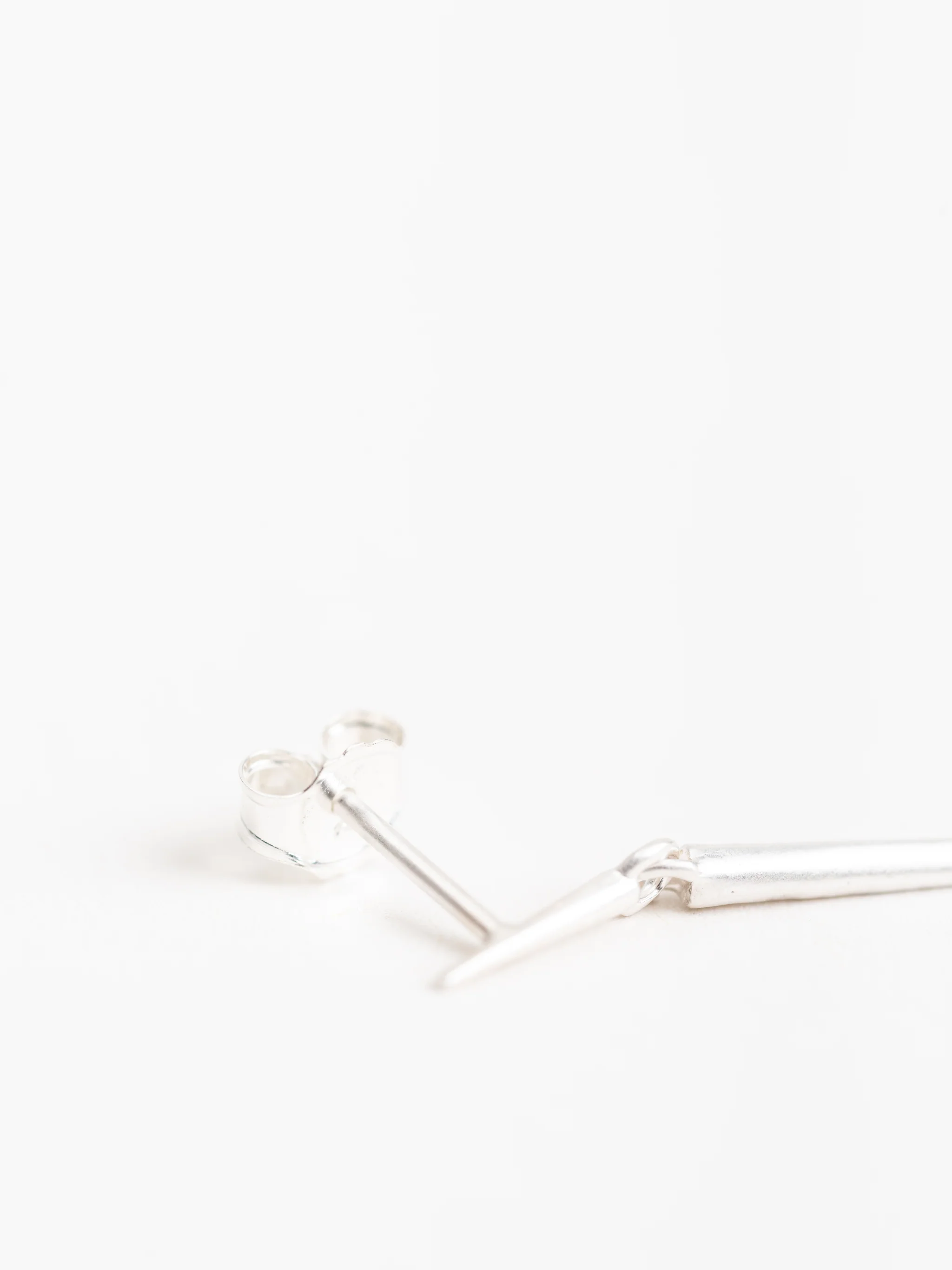 point dangle earrings - sterling silver - Image 4