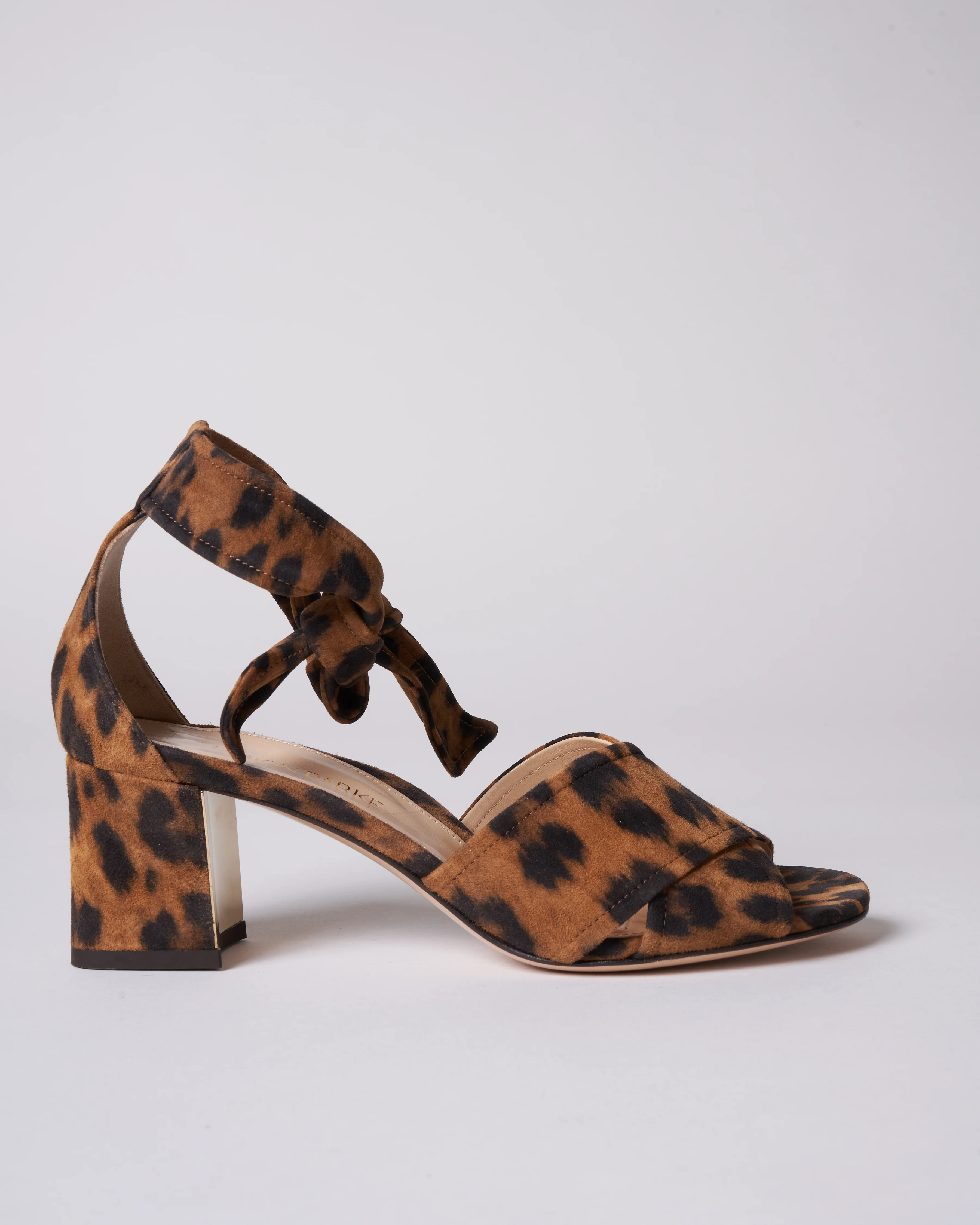 bella suede 60mm heel - leopard - Image 2