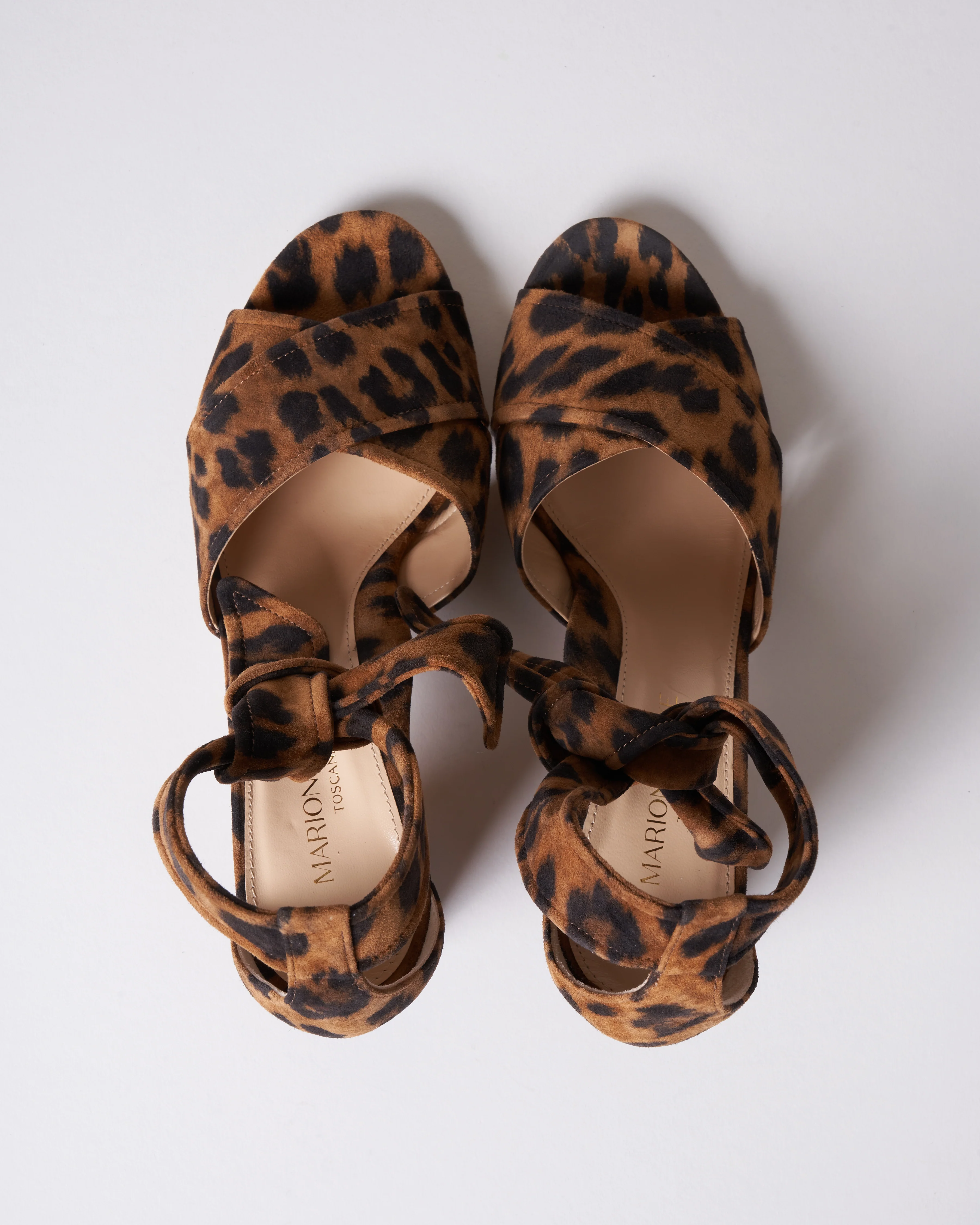 bella suede 60mm heel - leopard - Image 3