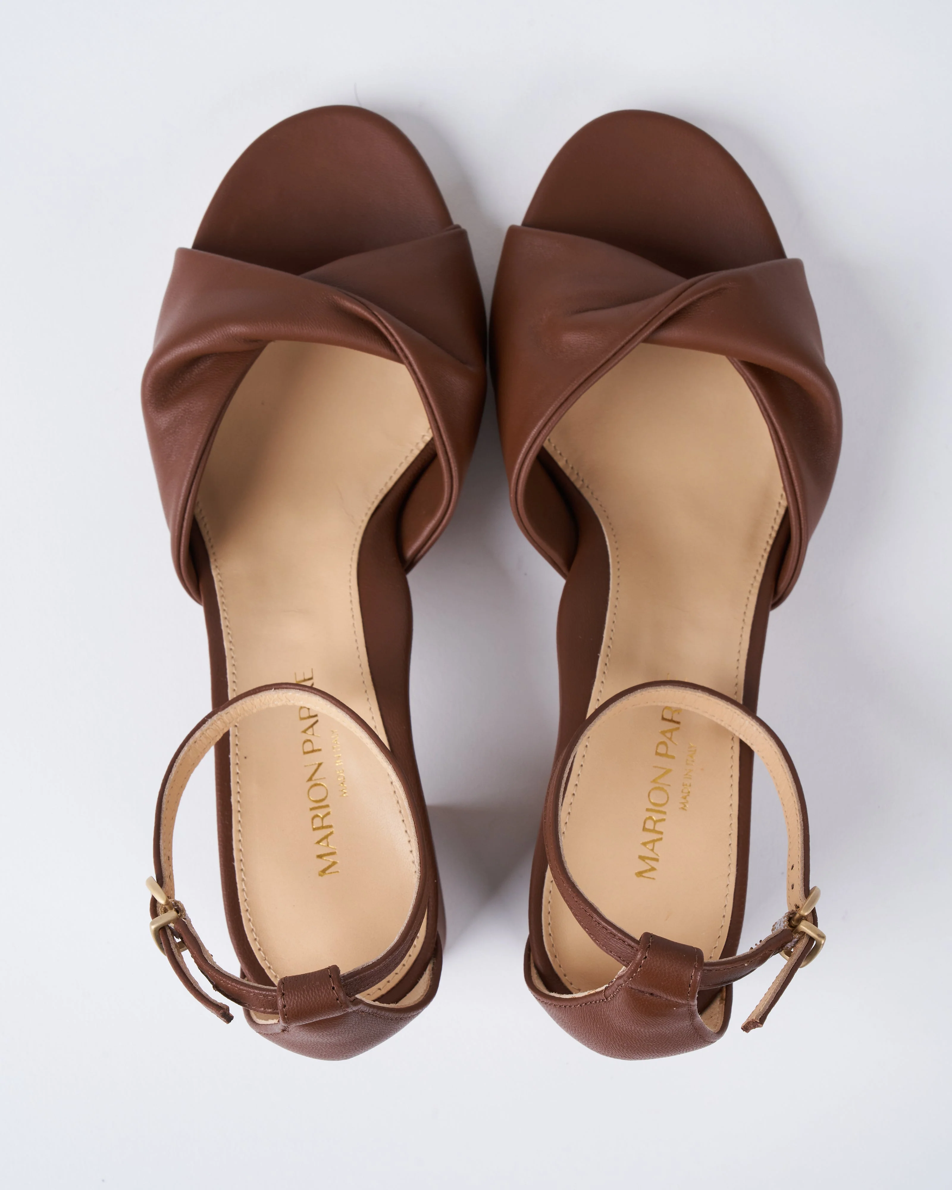 carrie 60 block heel sandal - caramel - Image 3