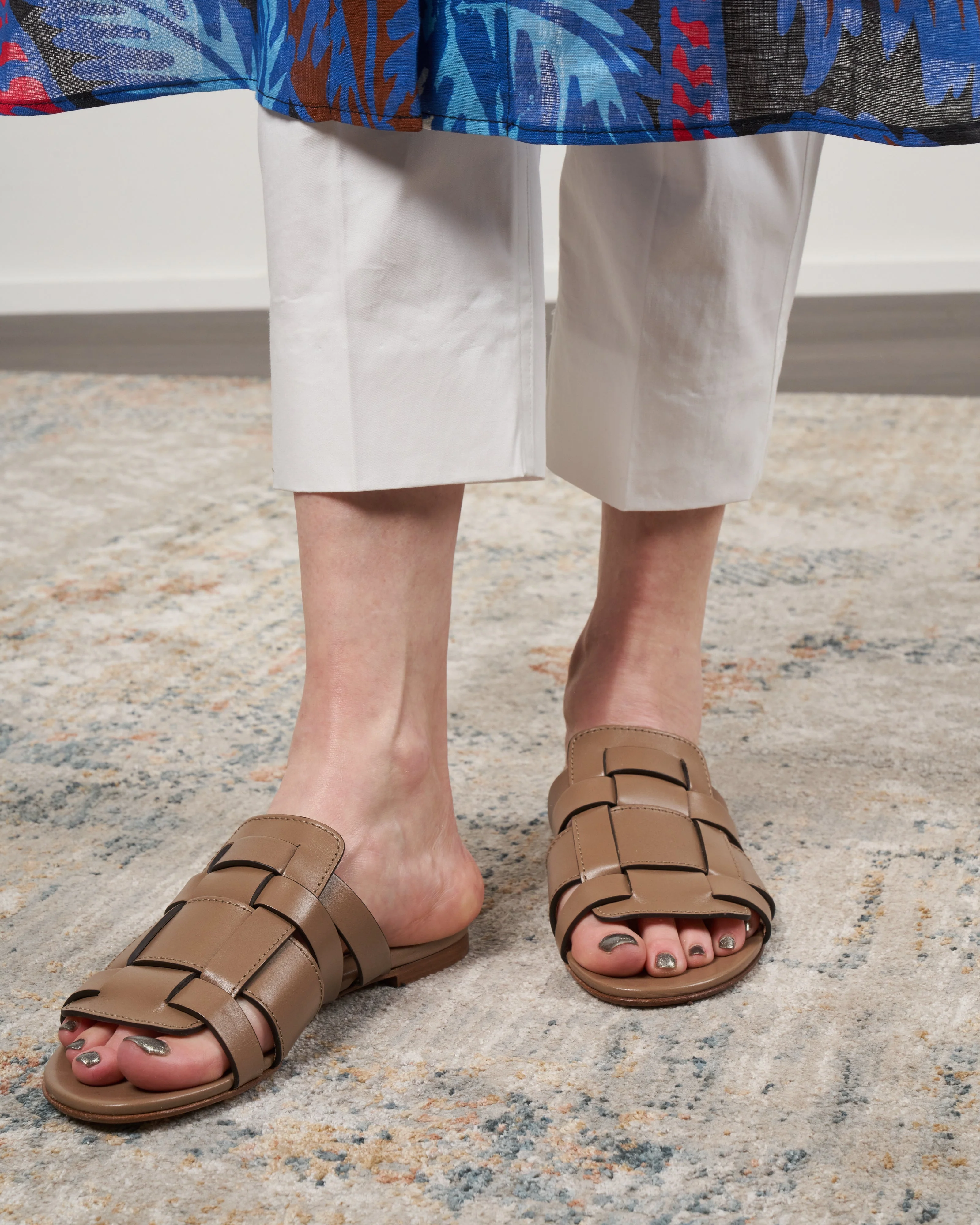 charlie slide -  leather slide sandal - Image 2