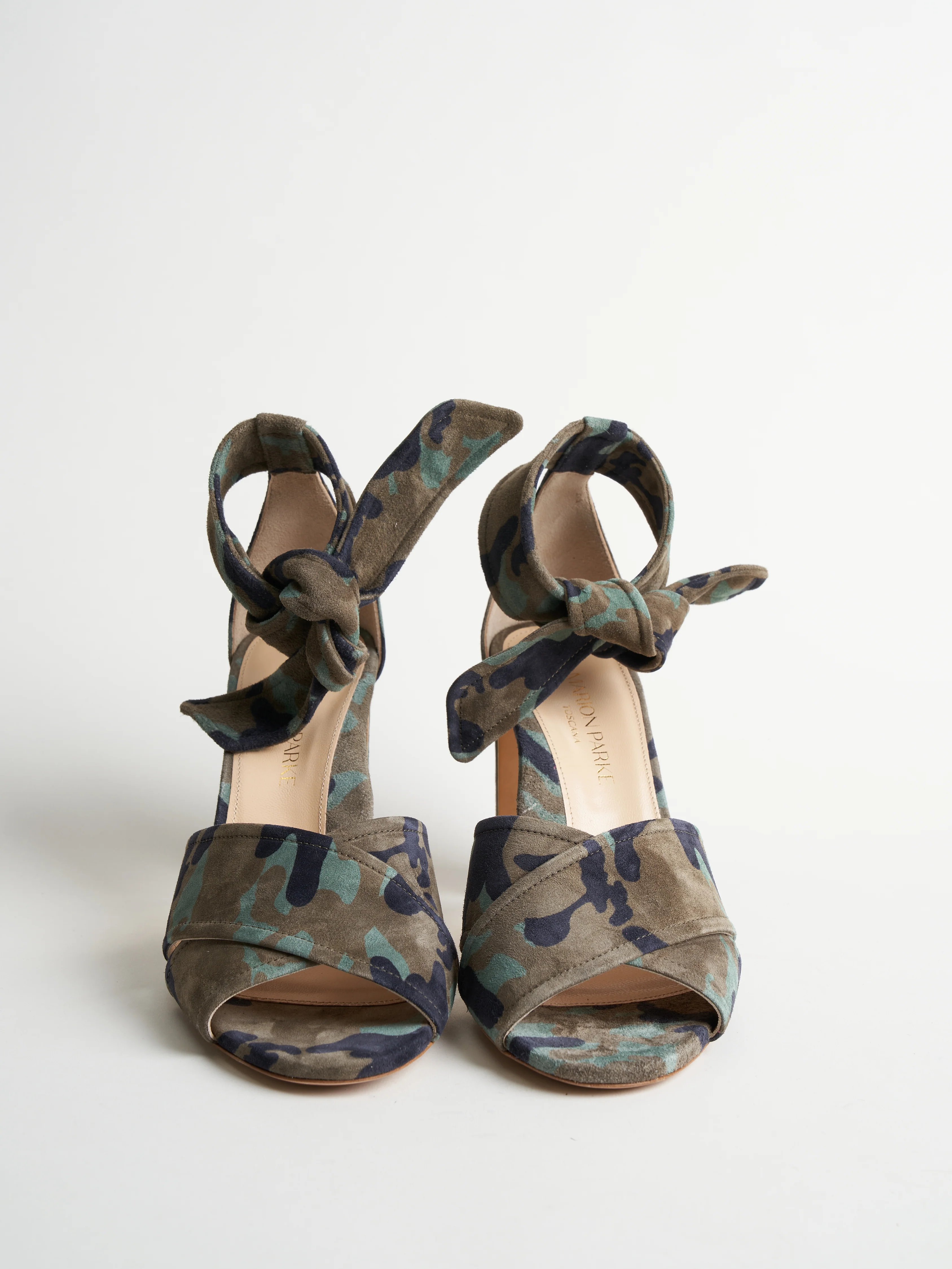 leah suede 85mm heel - camo - Image 4