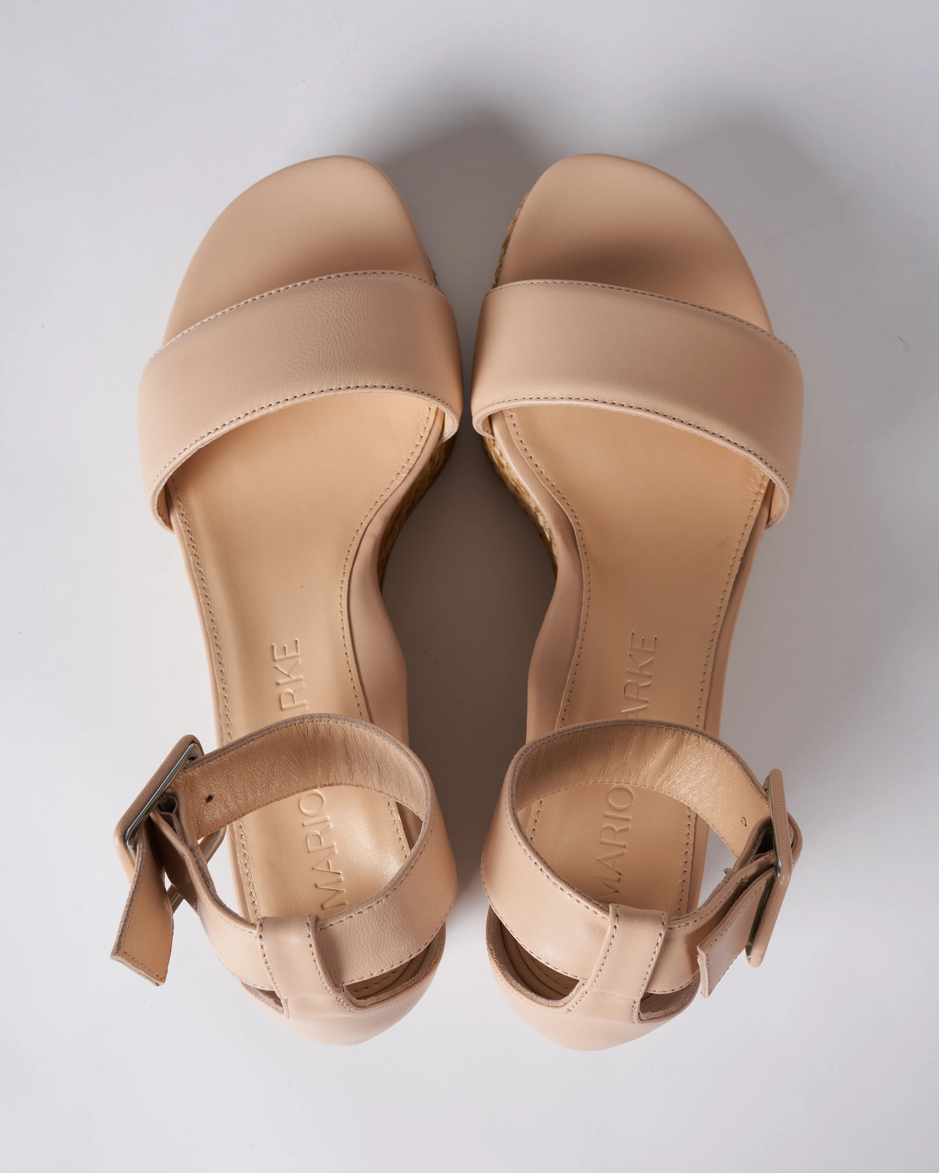 platform wedge upper puff nappa heel raffia - Image 4