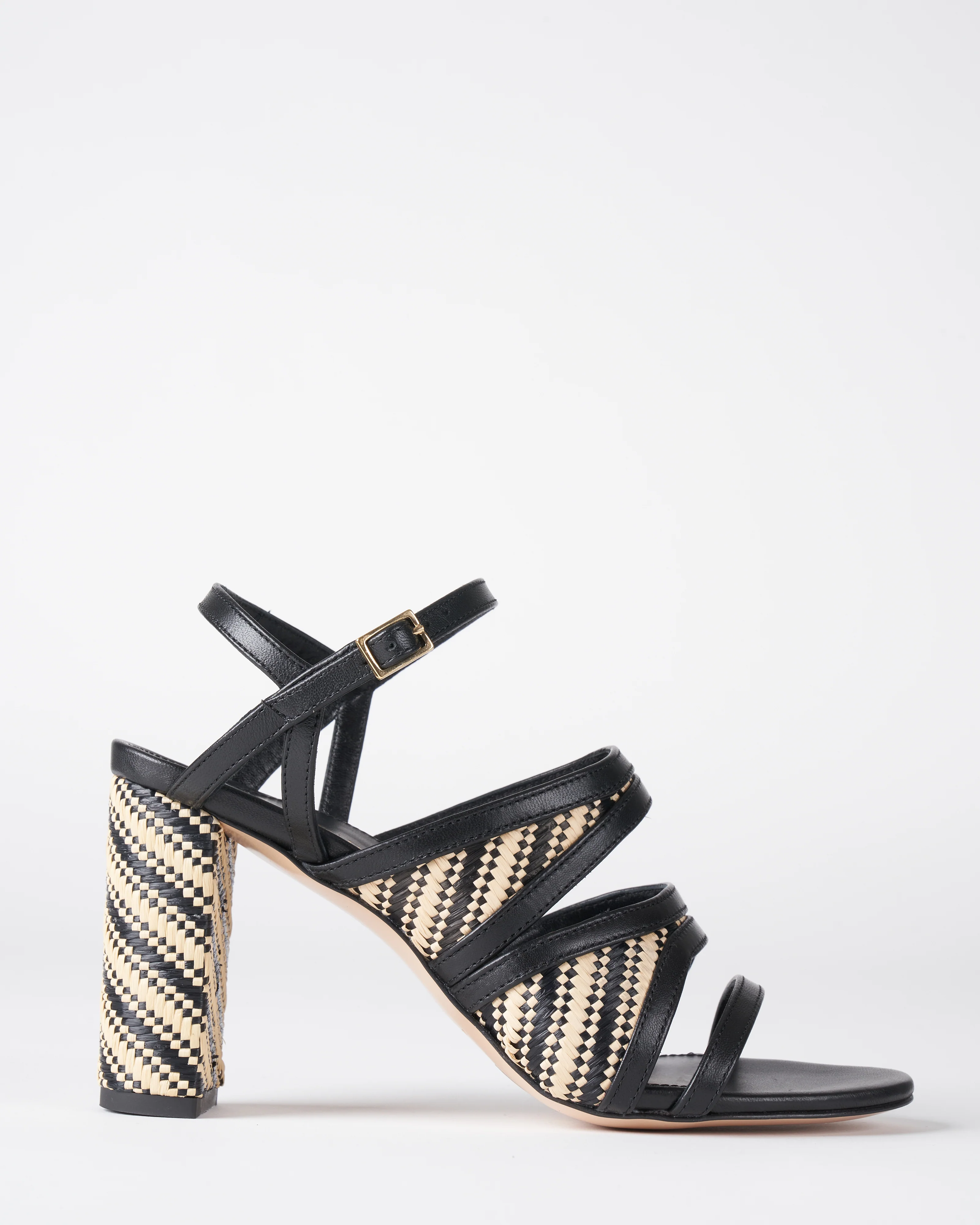 vivi 85 block heel - natural/black - Image 3