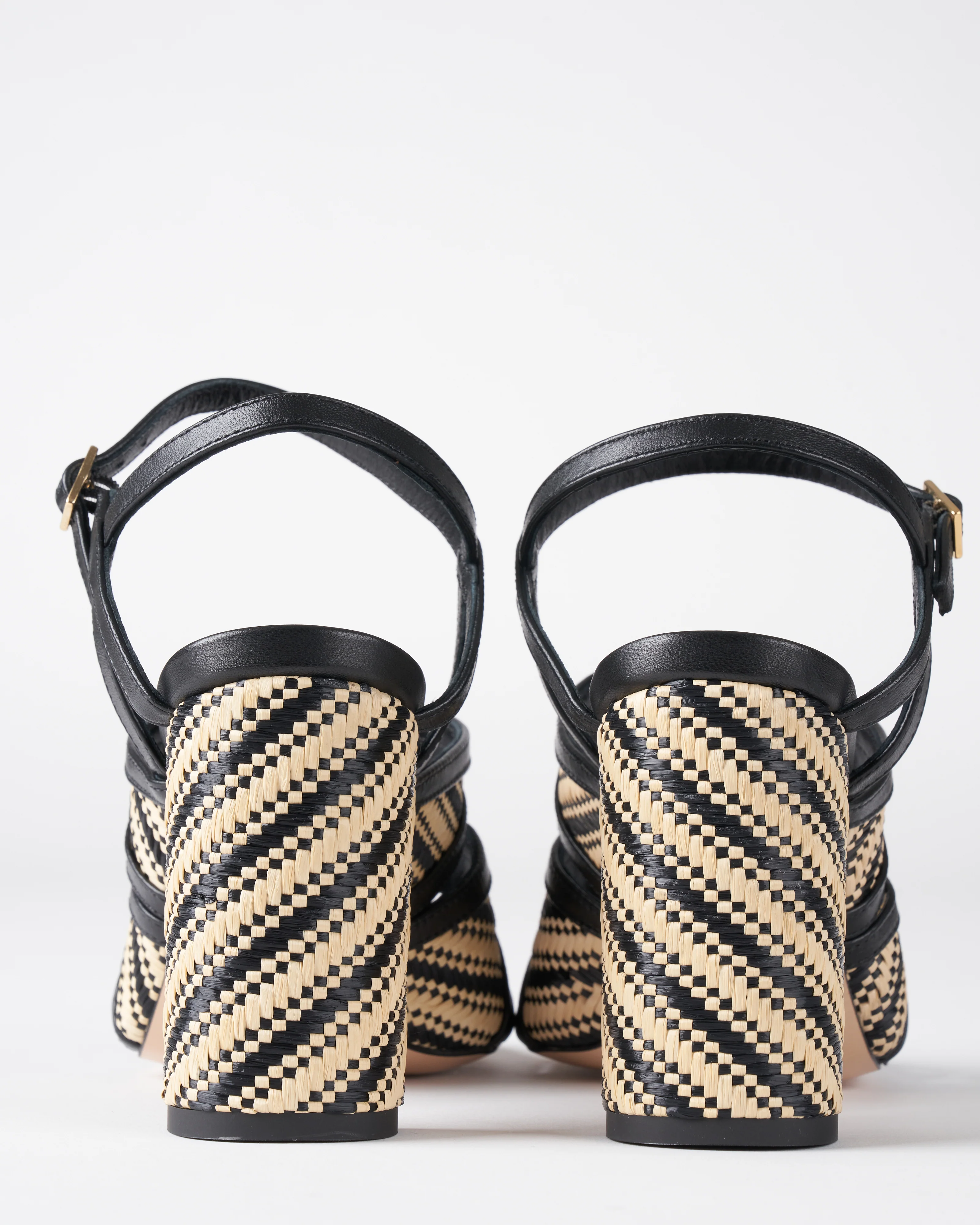 vivi 85 block heel - natural/black - Image 4