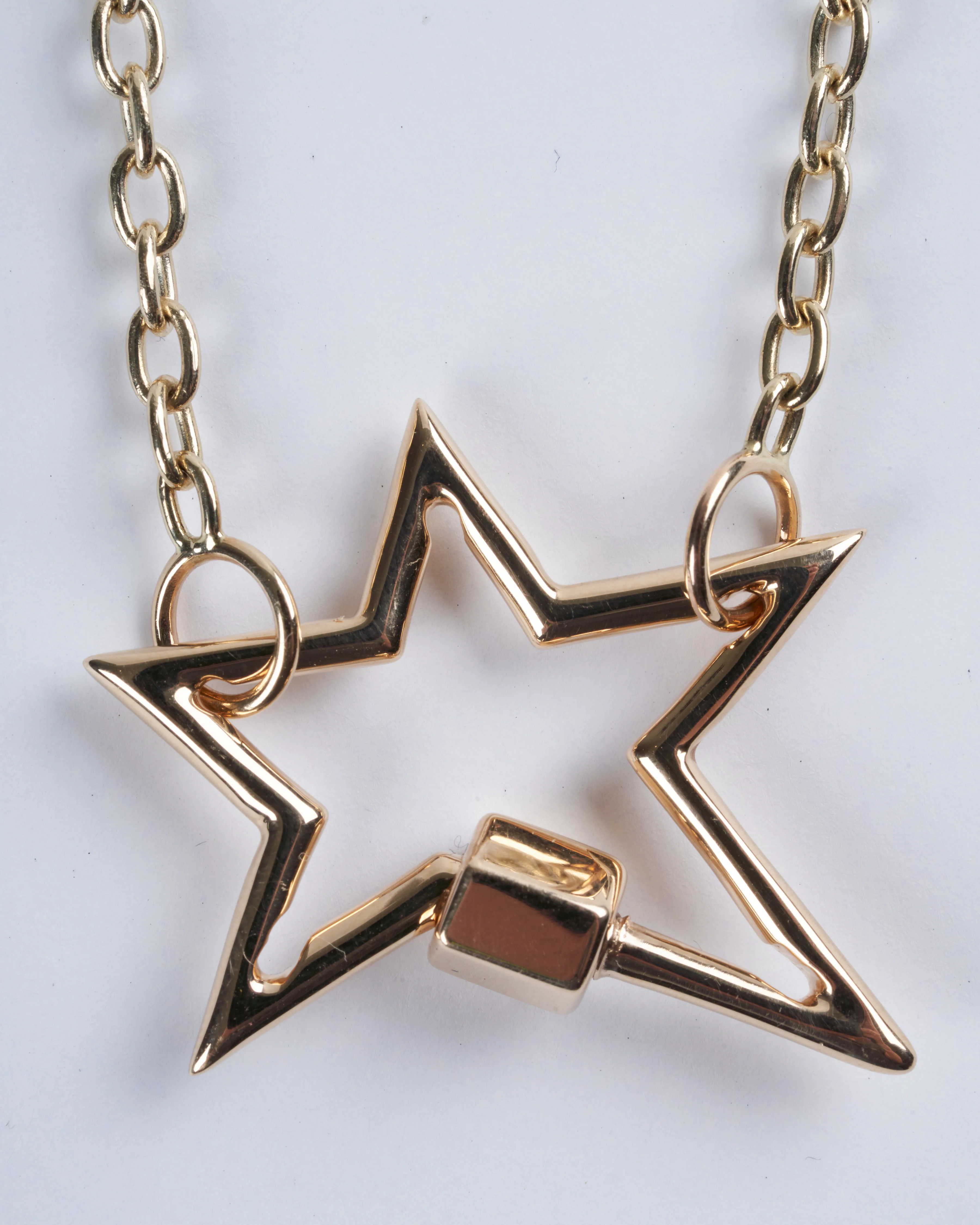 14k yellow gold large star lock - Image 2