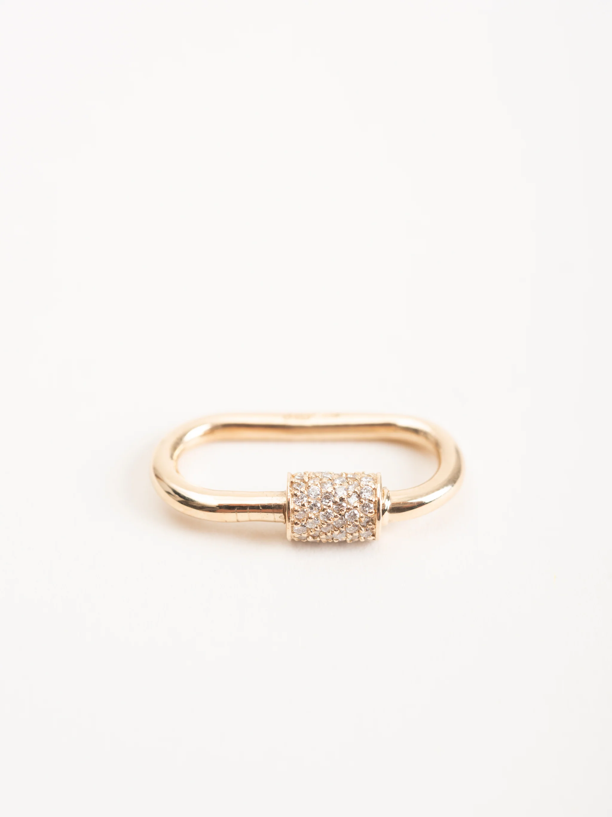 medium yellow gold lock with diamonds - Image 2