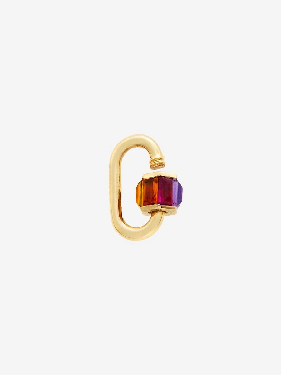 yellow gold rainbow baguette lock - Image 2