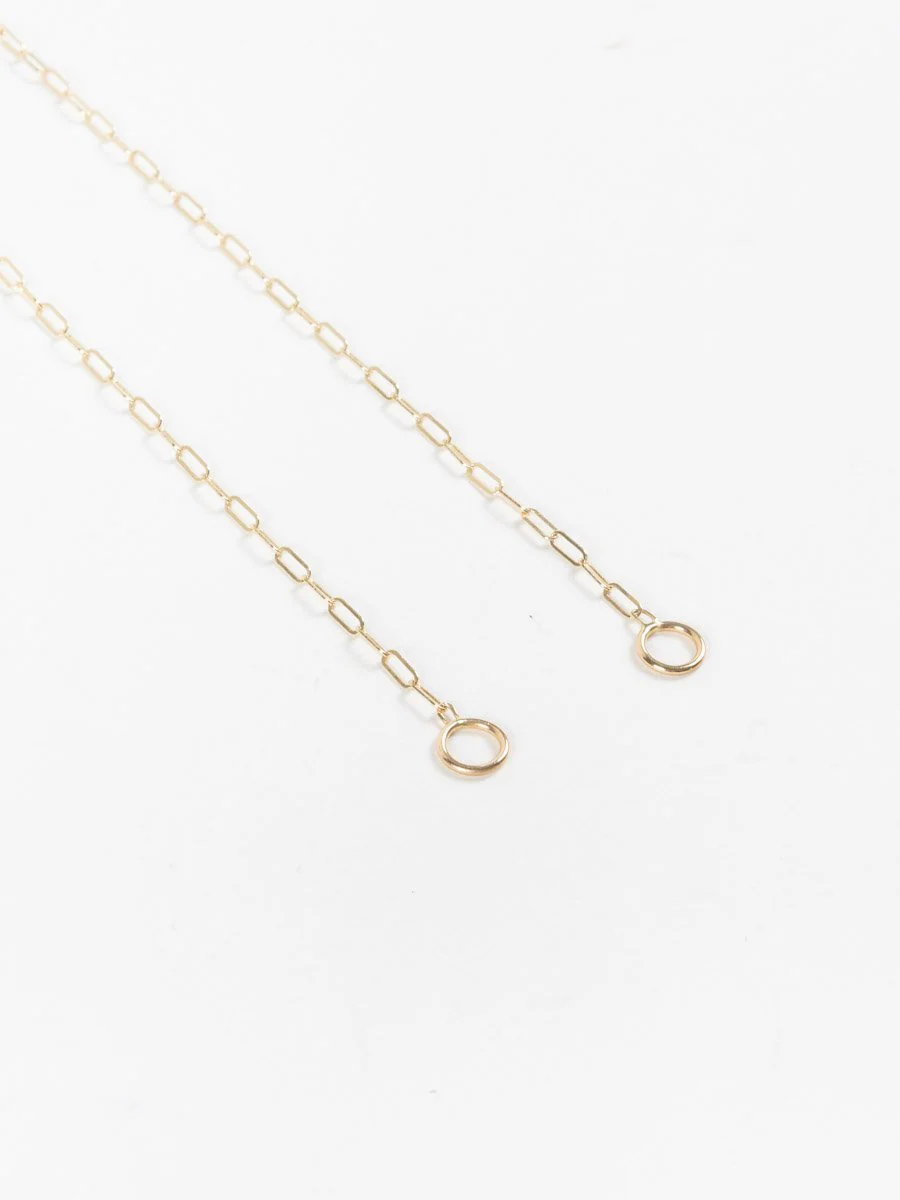 15" square link chain - yellow gold - Image 2