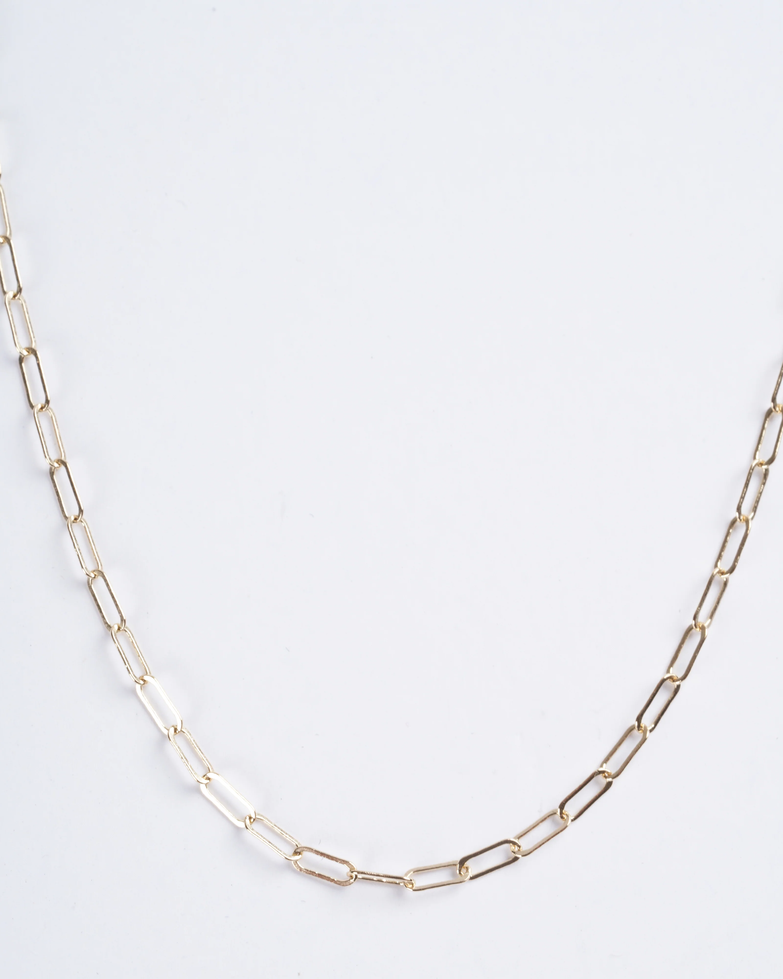 16" yellow gold square link chain