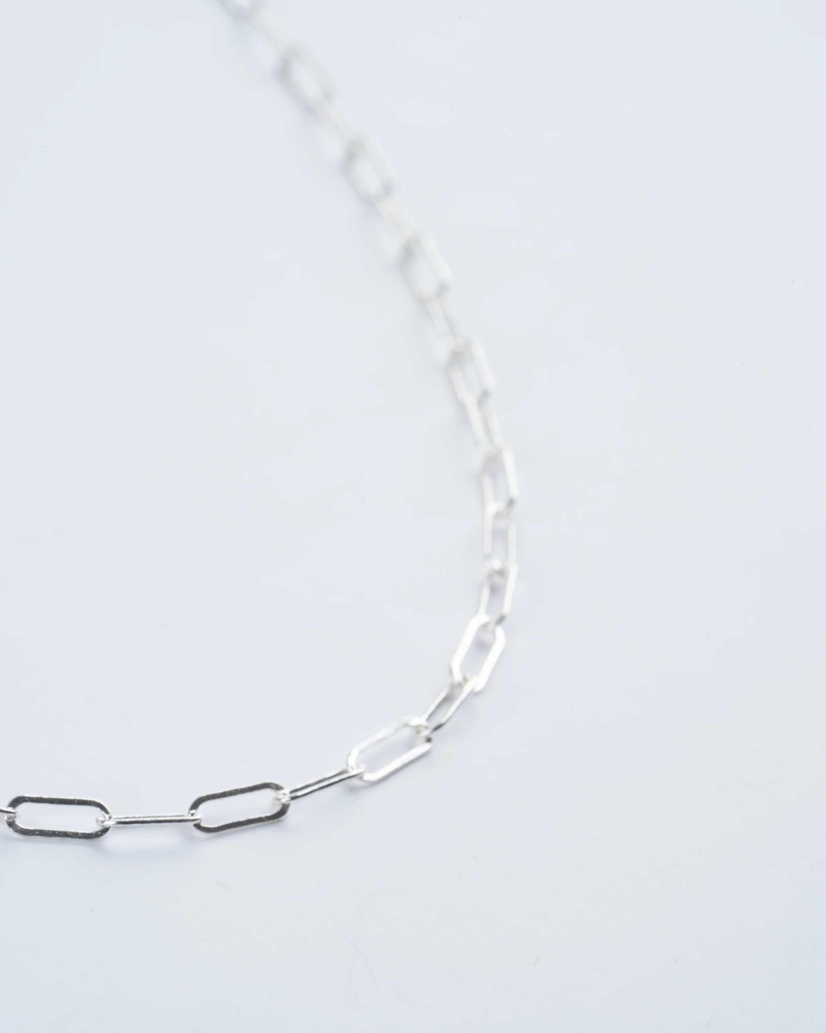 17" sterling silver square link chain with yellow gold loops - silver/gold - Image 2