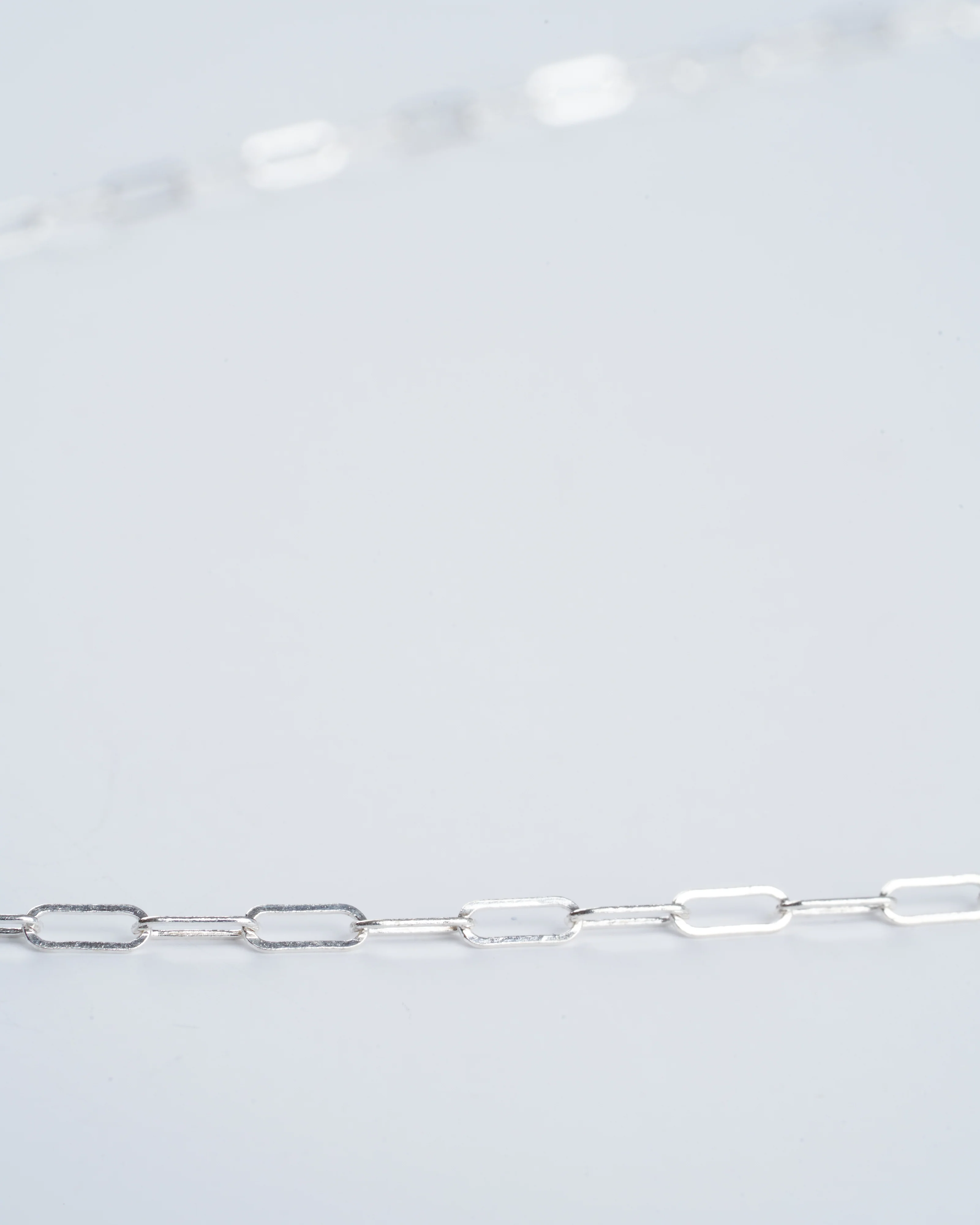 17" sterling silver square link chain with yellow gold loops - silver/gold - Image 3