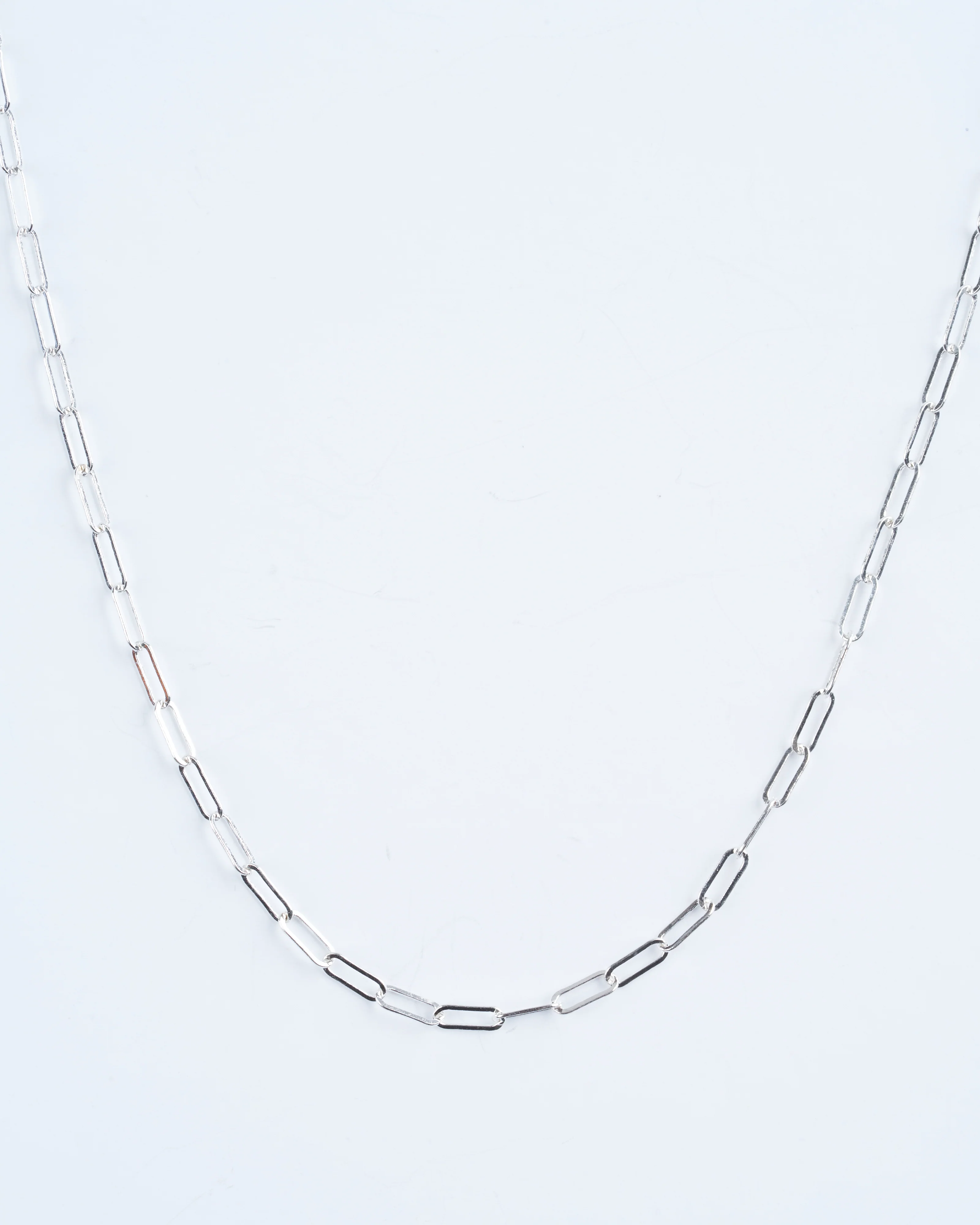 17" sterling silver square link chain with yellow gold loops - silver/gold - Image 4