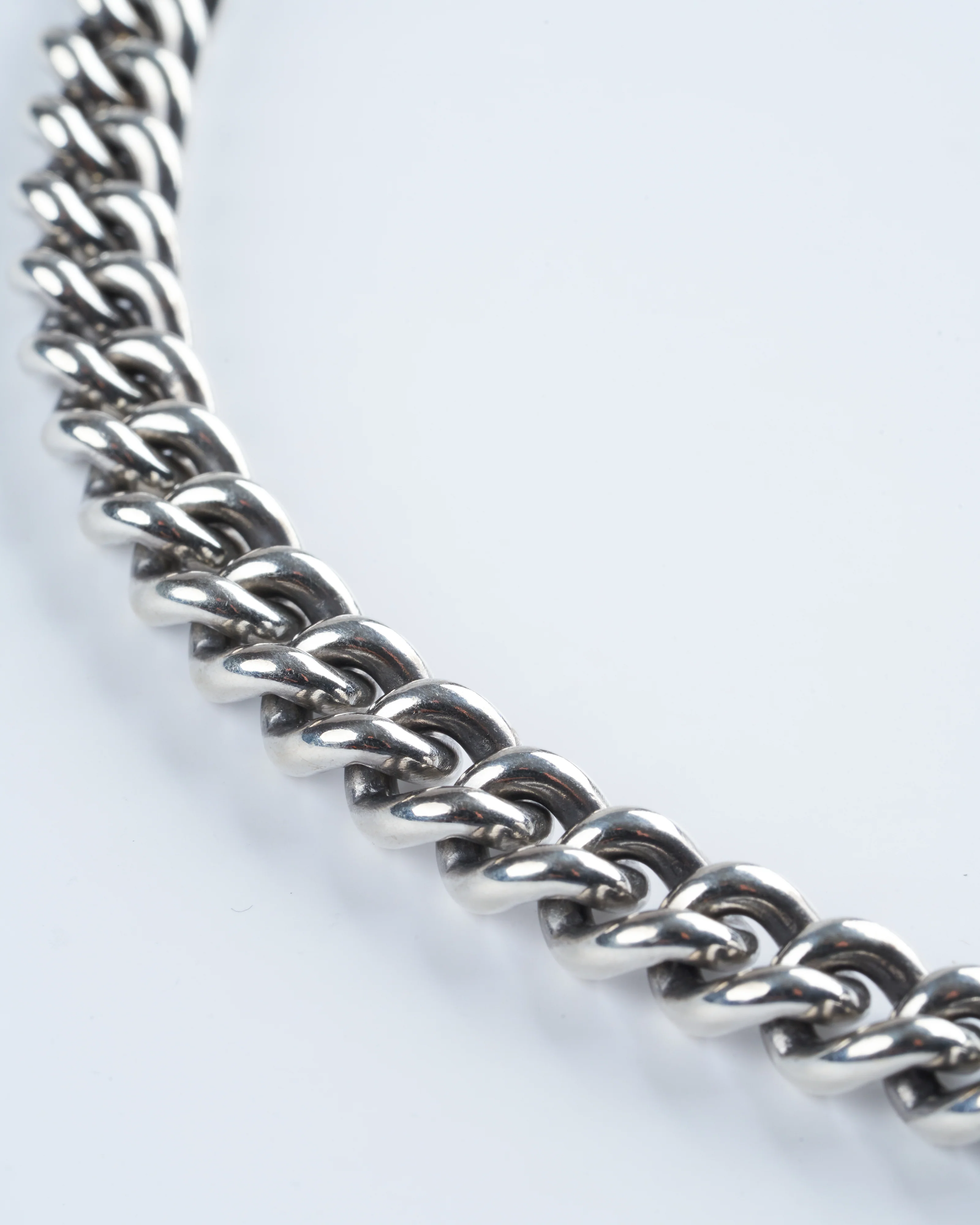 18" mini mega curb chain with 14k yellow gold loops - silver/gold - Image 2