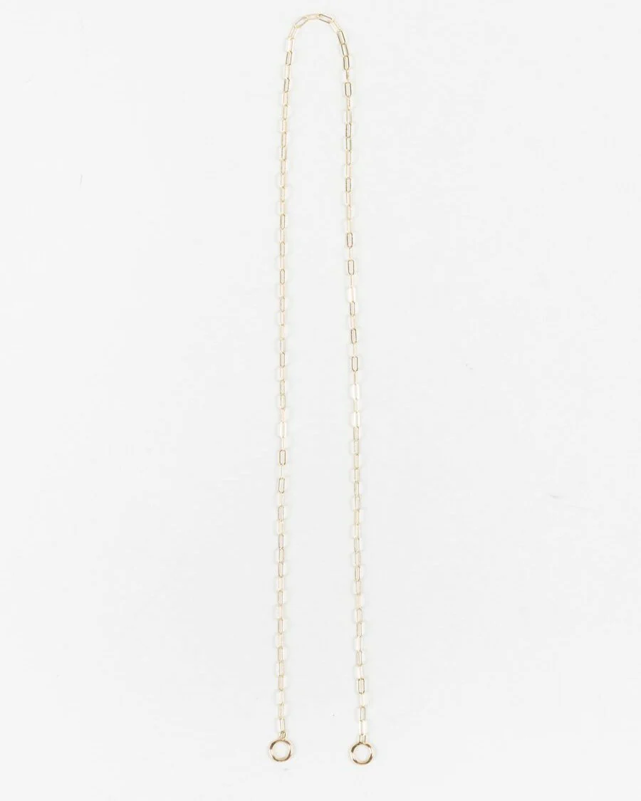 18" yellow gold square link chain