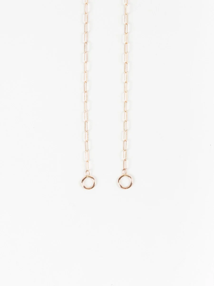 22" square link chain - rose gold - Image 2