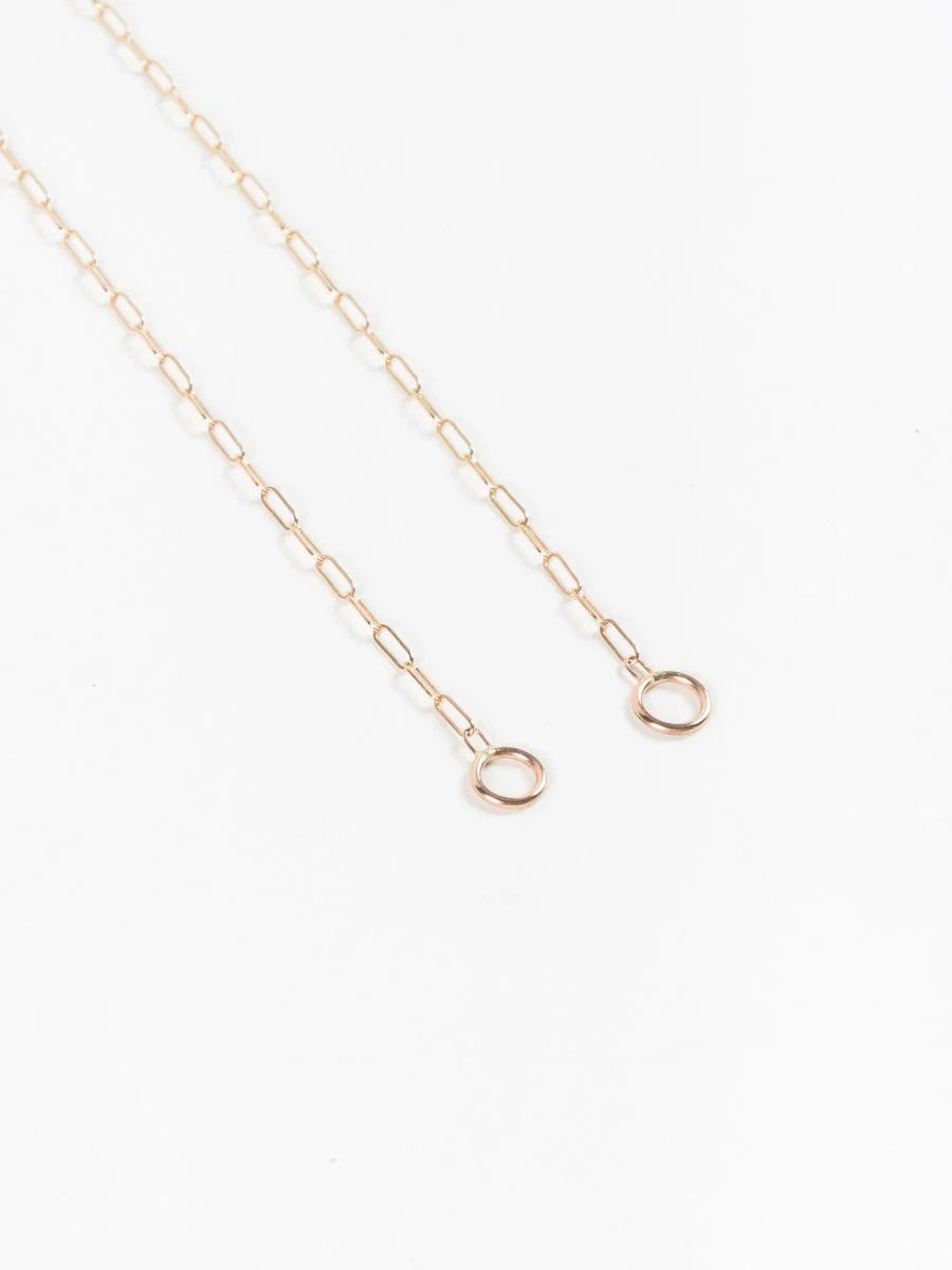 22" square link chain - rose gold - Image 3