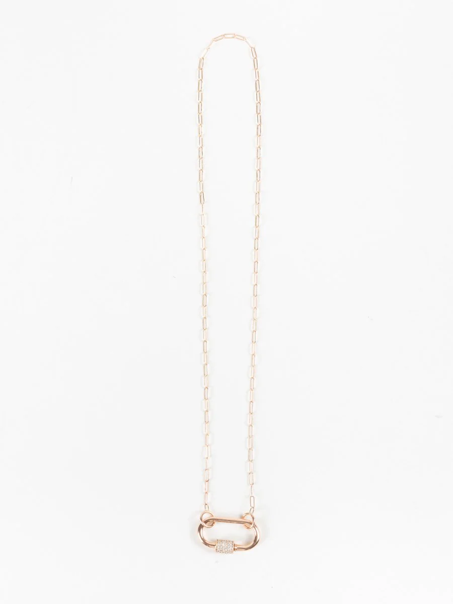 22" square link chain - rose gold - Image 4
