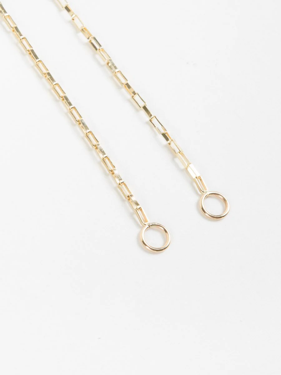 22" yellow gold square link chain - Image 3