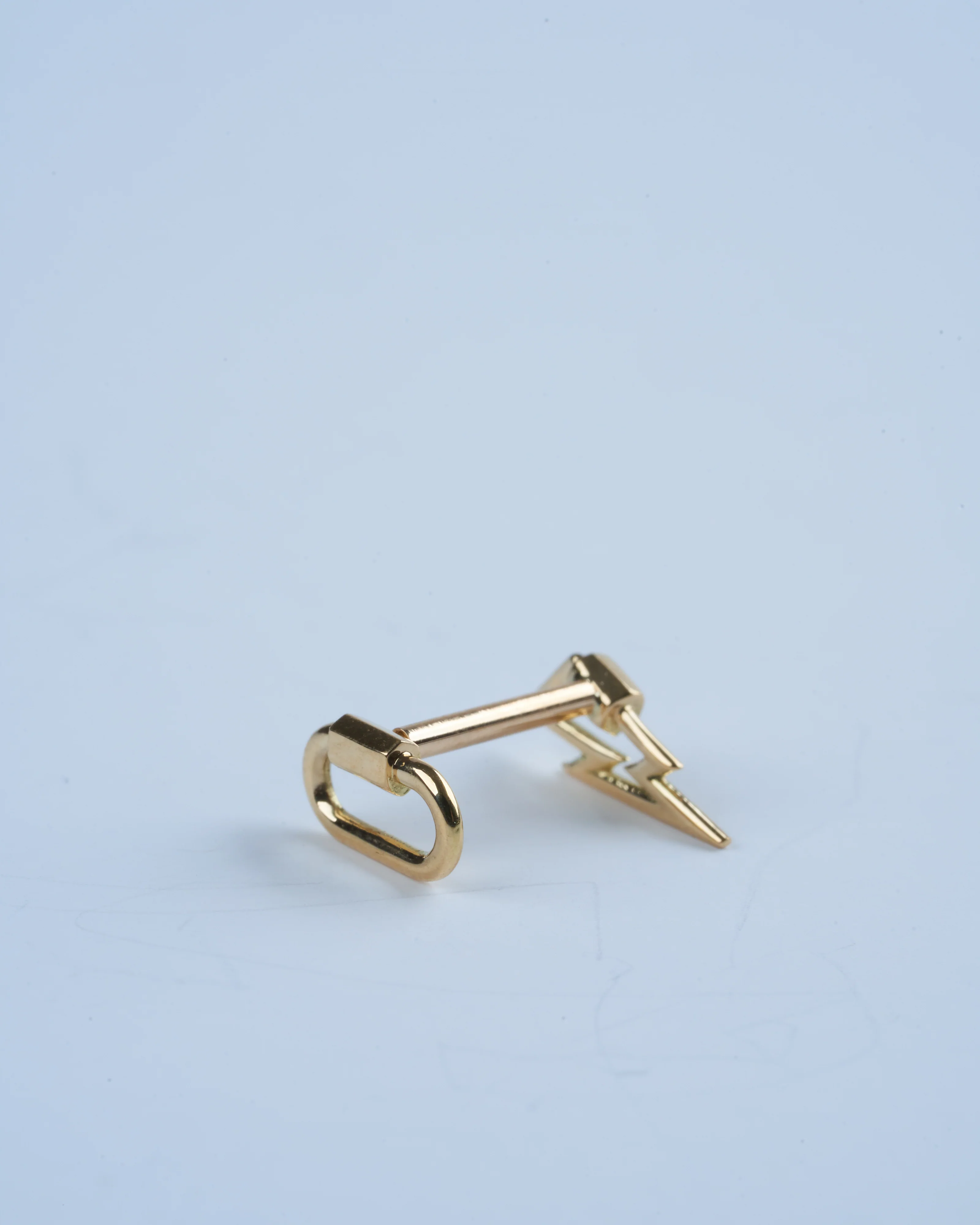 lockette bolt earring- gold - Image 2