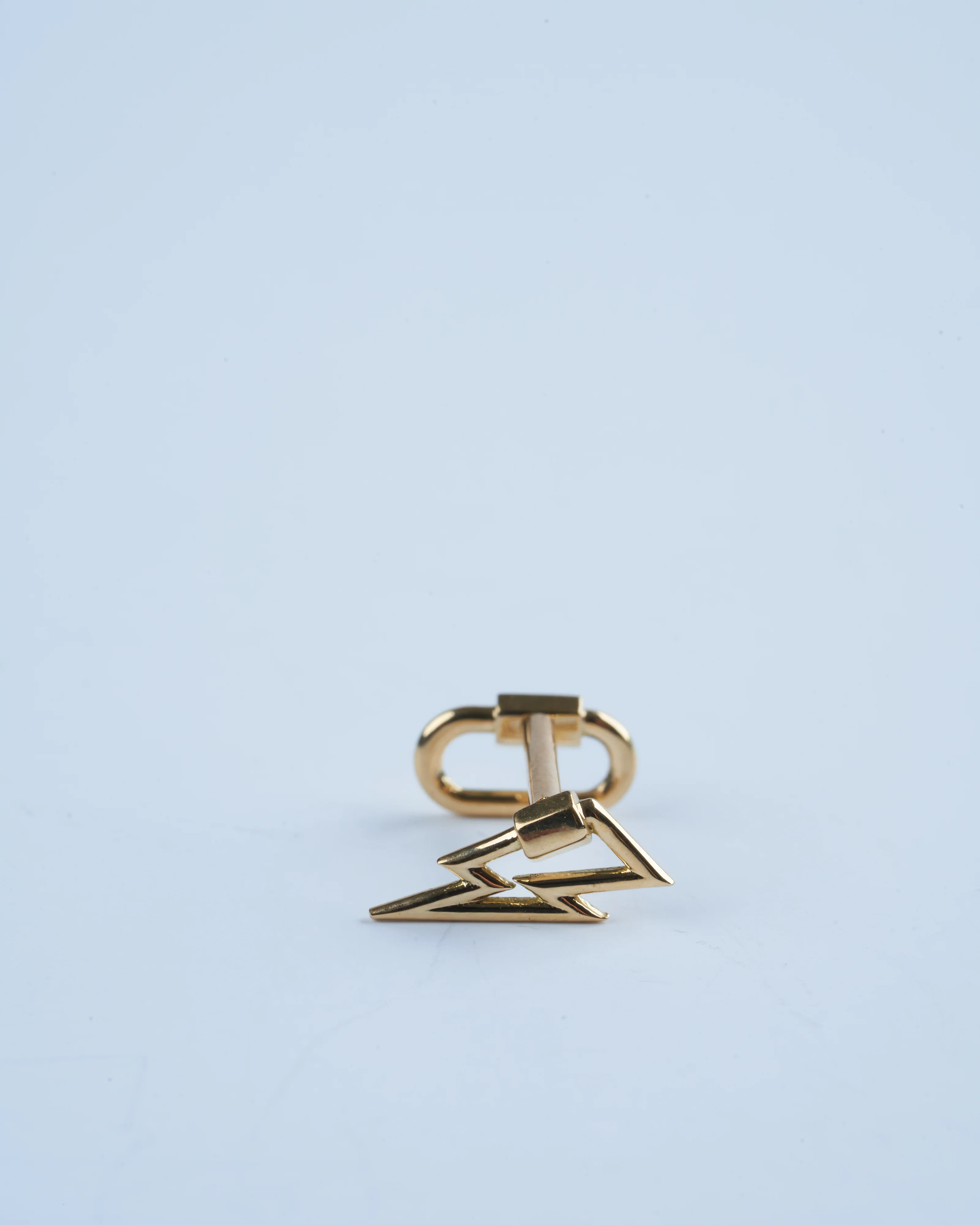 lockette bolt earring- gold - Image 3