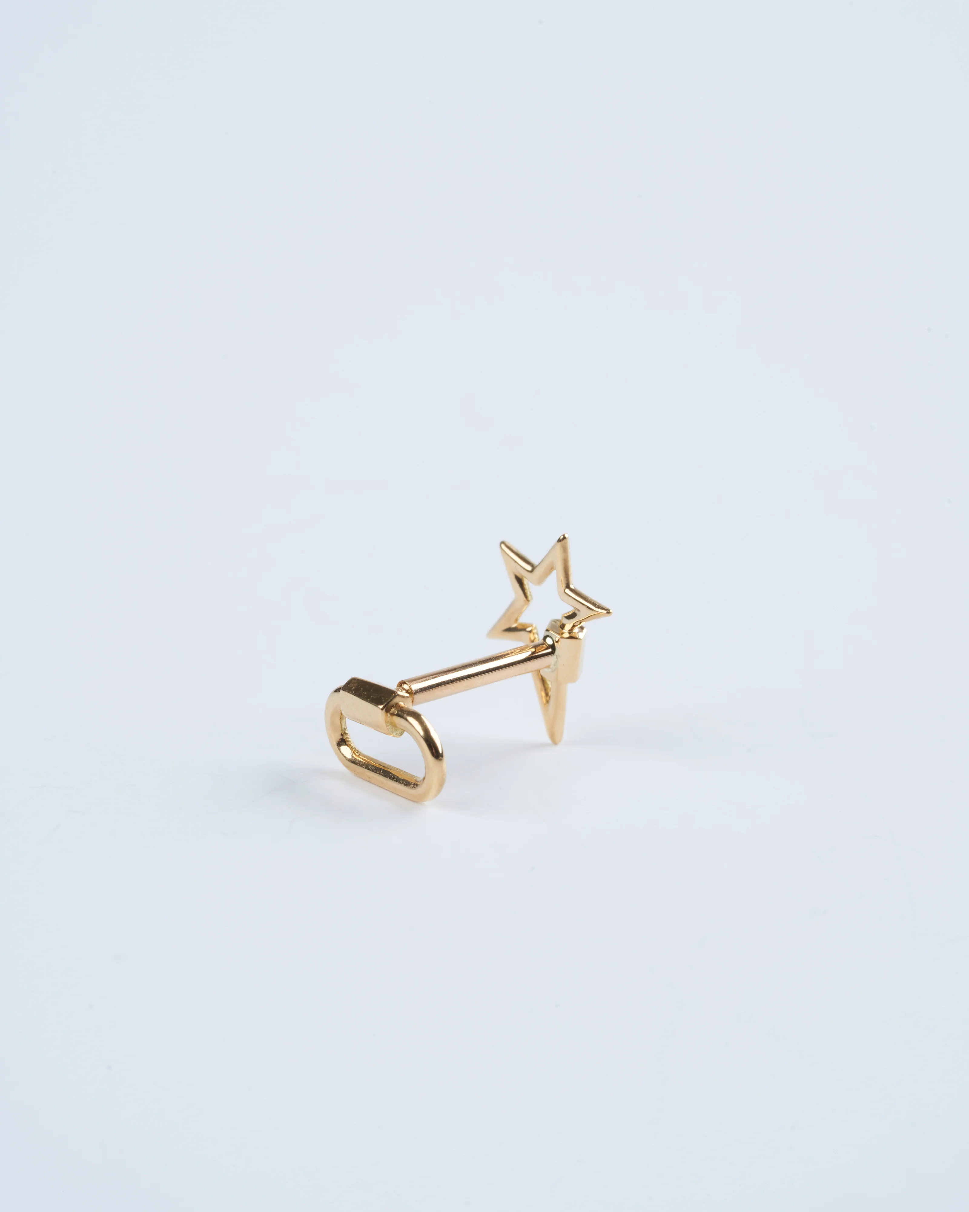 lockette star earring- gold - Image 2